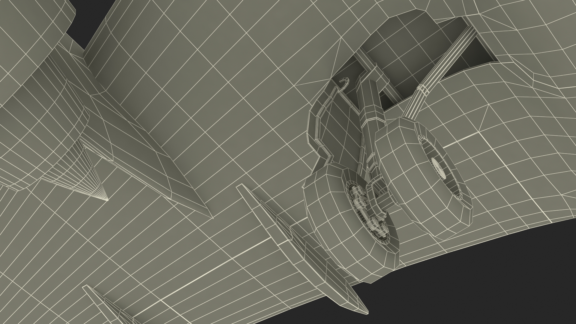3D Concept Modern Aircraft Turbofan Rigged for Maya model