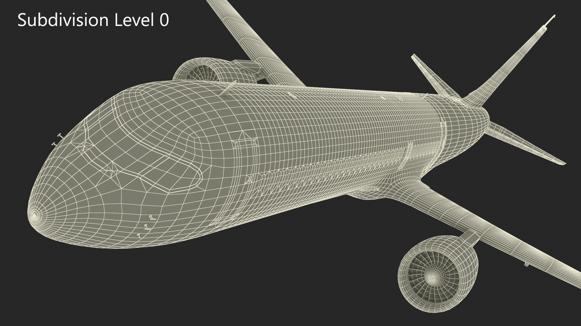 3D Concept Modern Aircraft Turbofan Rigged for Maya model