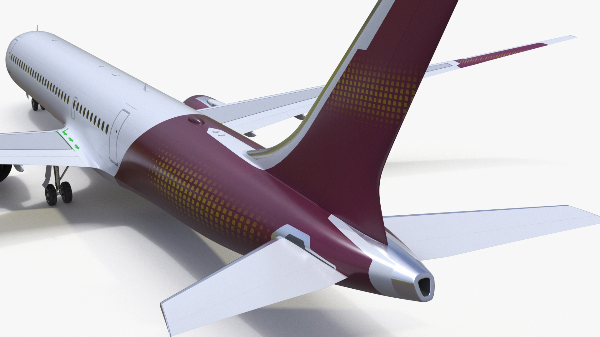 3D Concept Modern Aircraft Turbofan Rigged for Maya model