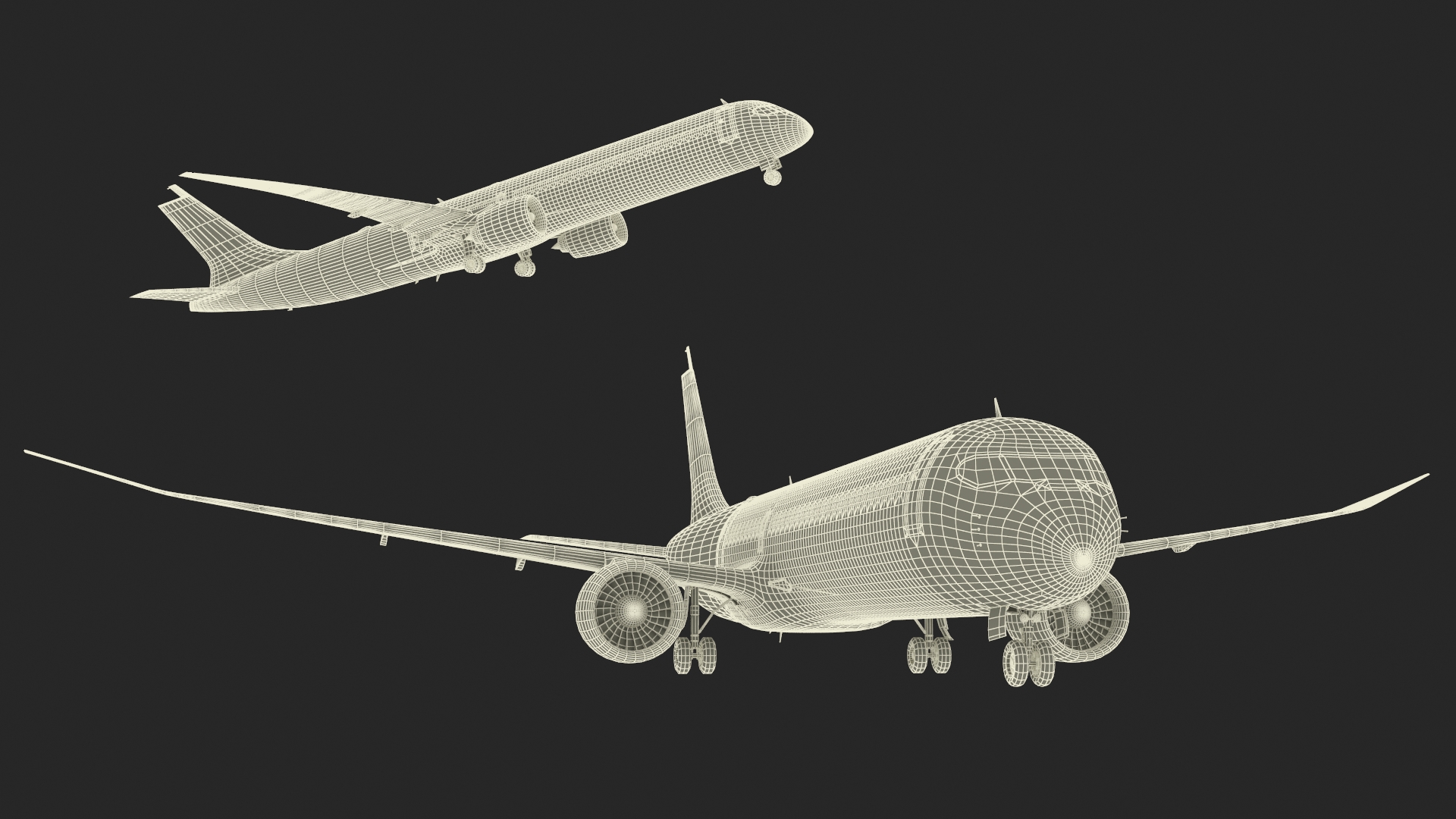 3D Concept Modern Aircraft Turbofan Rigged for Maya model