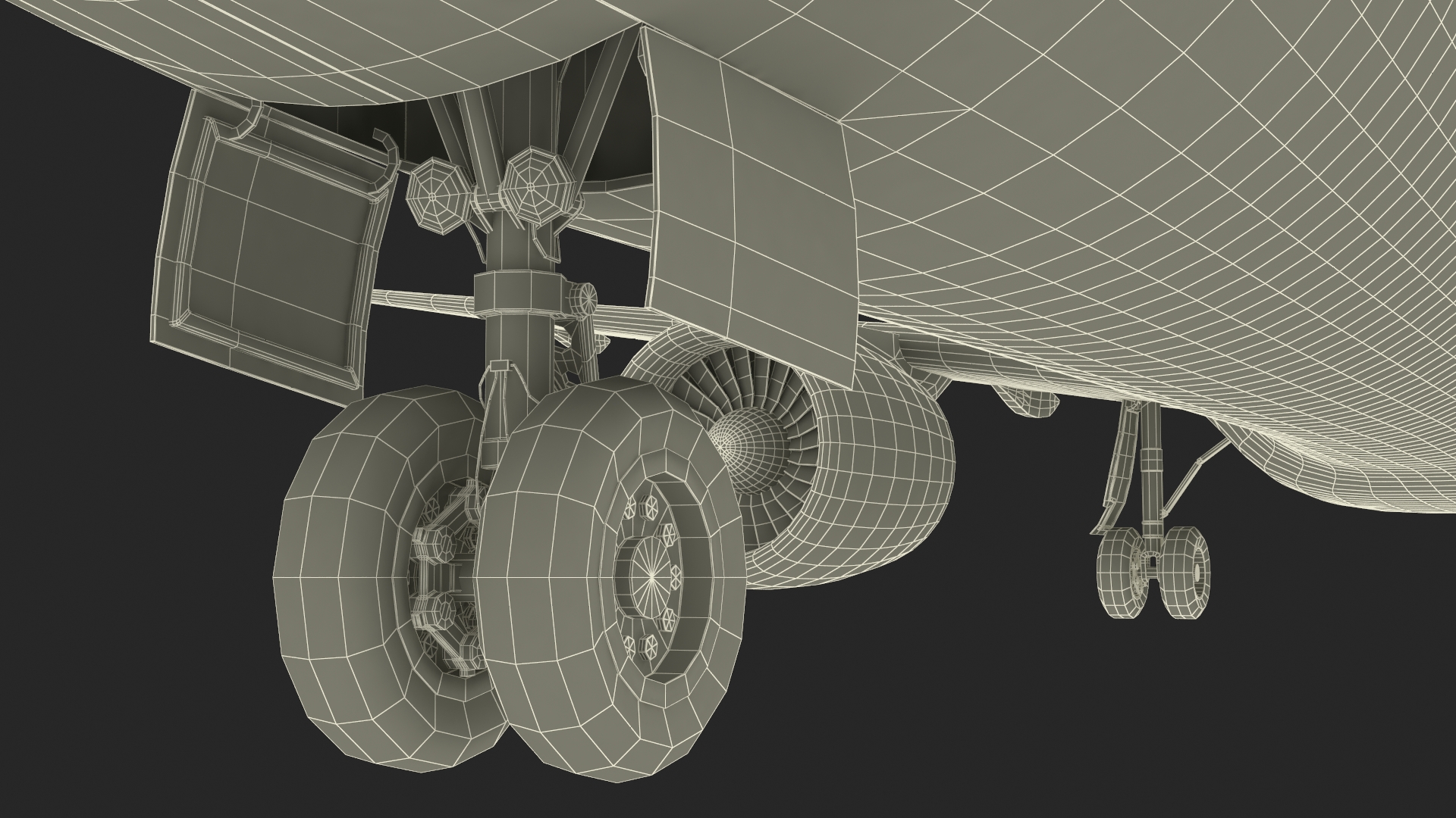 3D Concept Modern Aircraft Turbofan Rigged for Maya model
