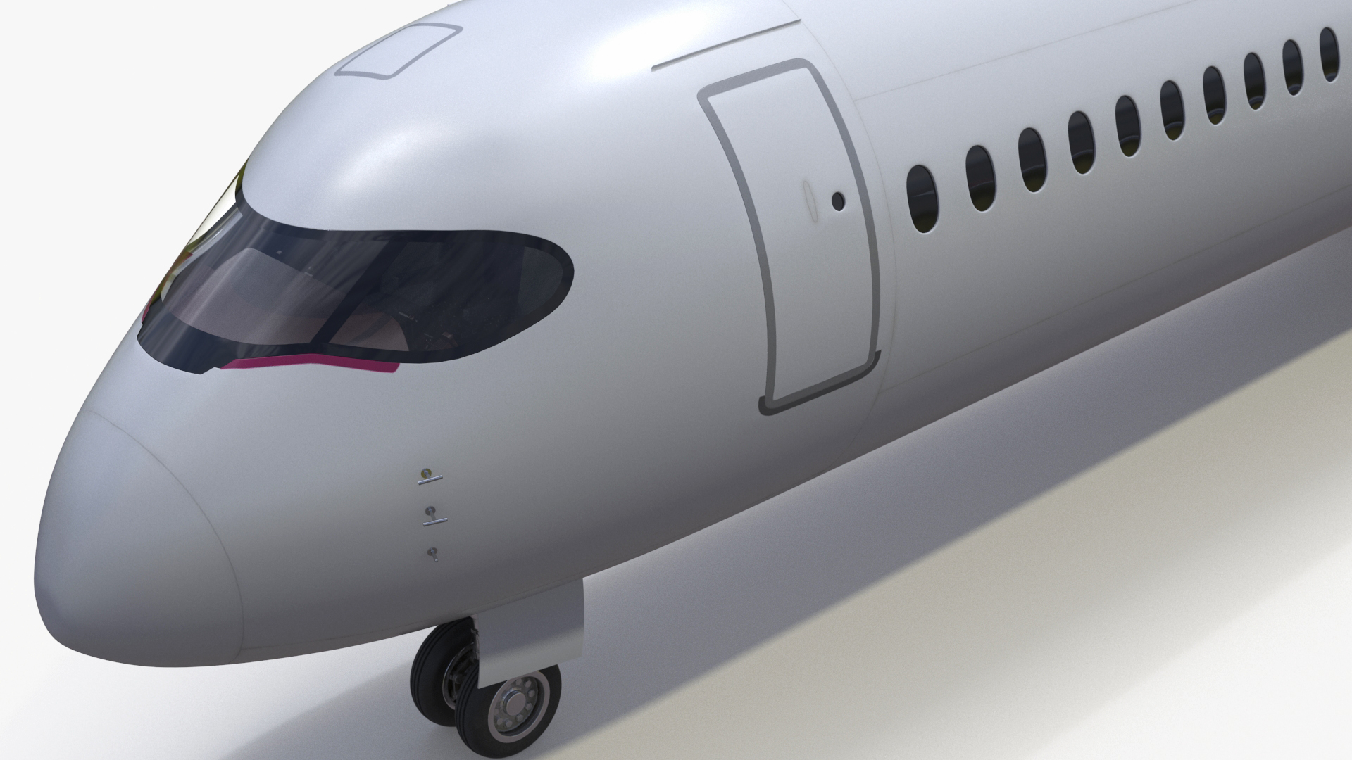 3D Concept Modern Aircraft Turbofan Rigged for Maya model