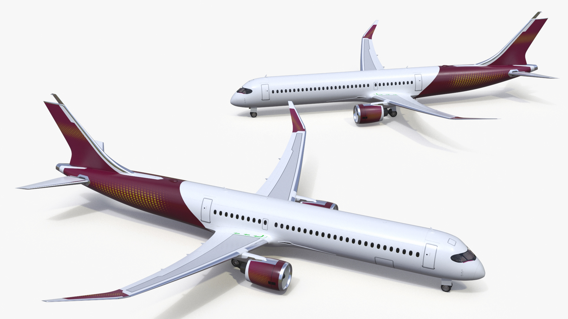 3D Concept Modern Aircraft Turbofan Rigged for Maya model