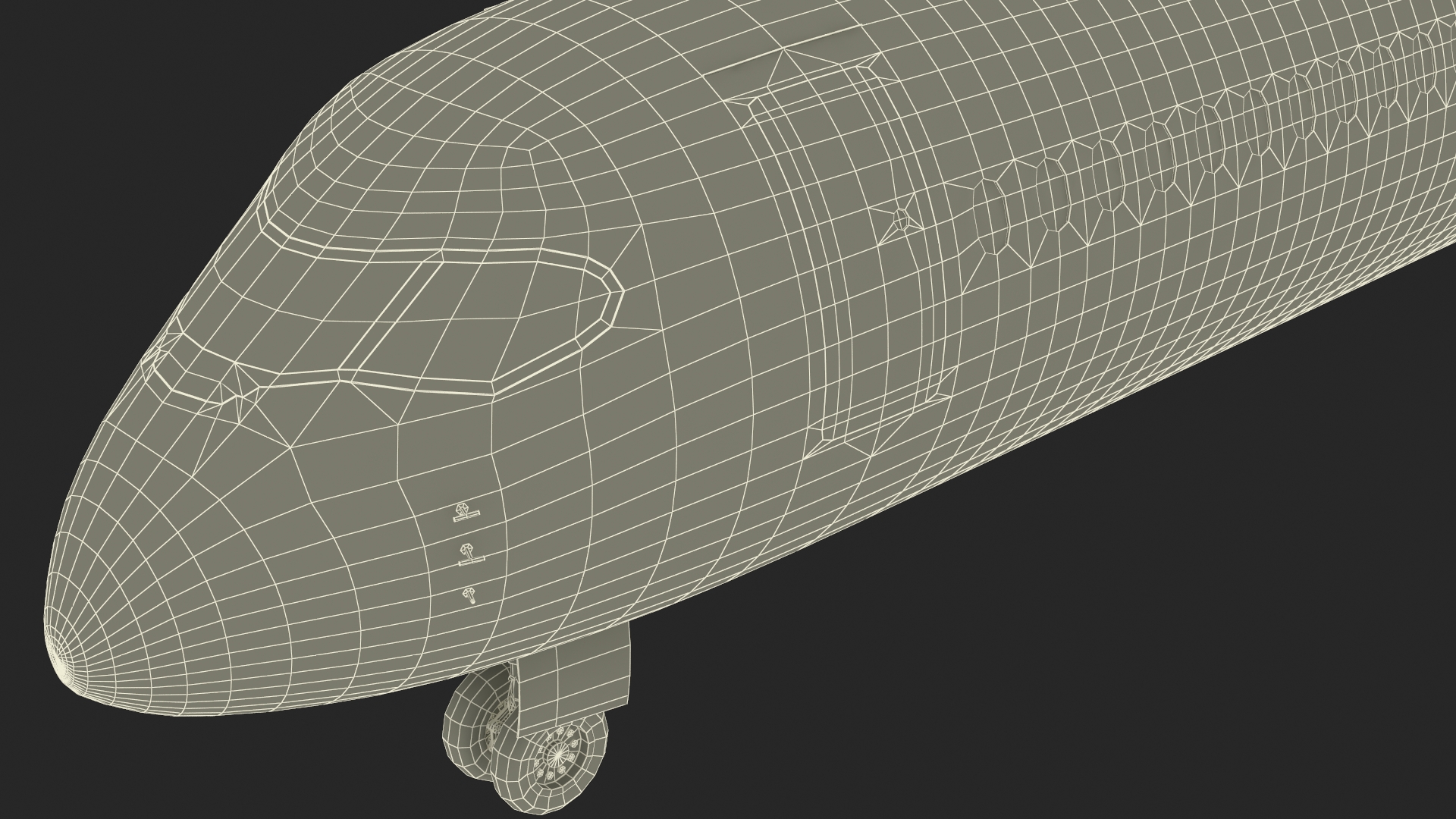 3D Concept Modern Aircraft Turbofan Rigged for Maya model