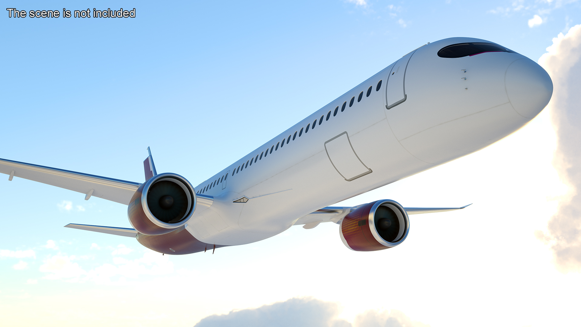 3D Concept Modern Aircraft Turbofan Rigged for Maya model