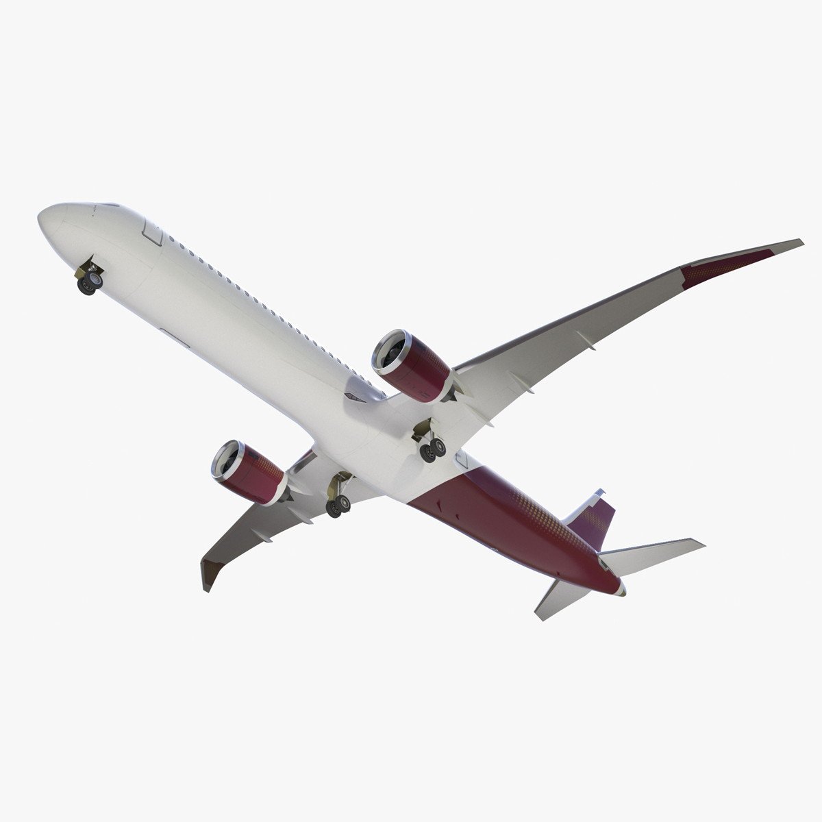3D Concept Modern Aircraft Turbofan Rigged for Maya model