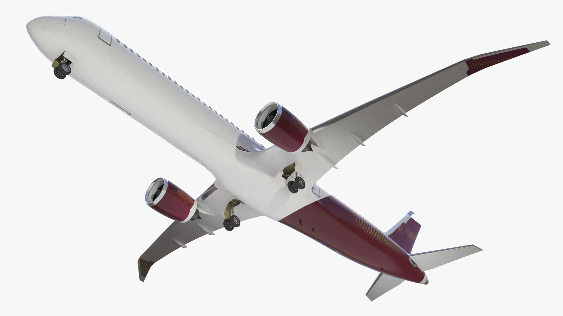 3D Concept Modern Aircraft Turbofan Rigged for Maya model