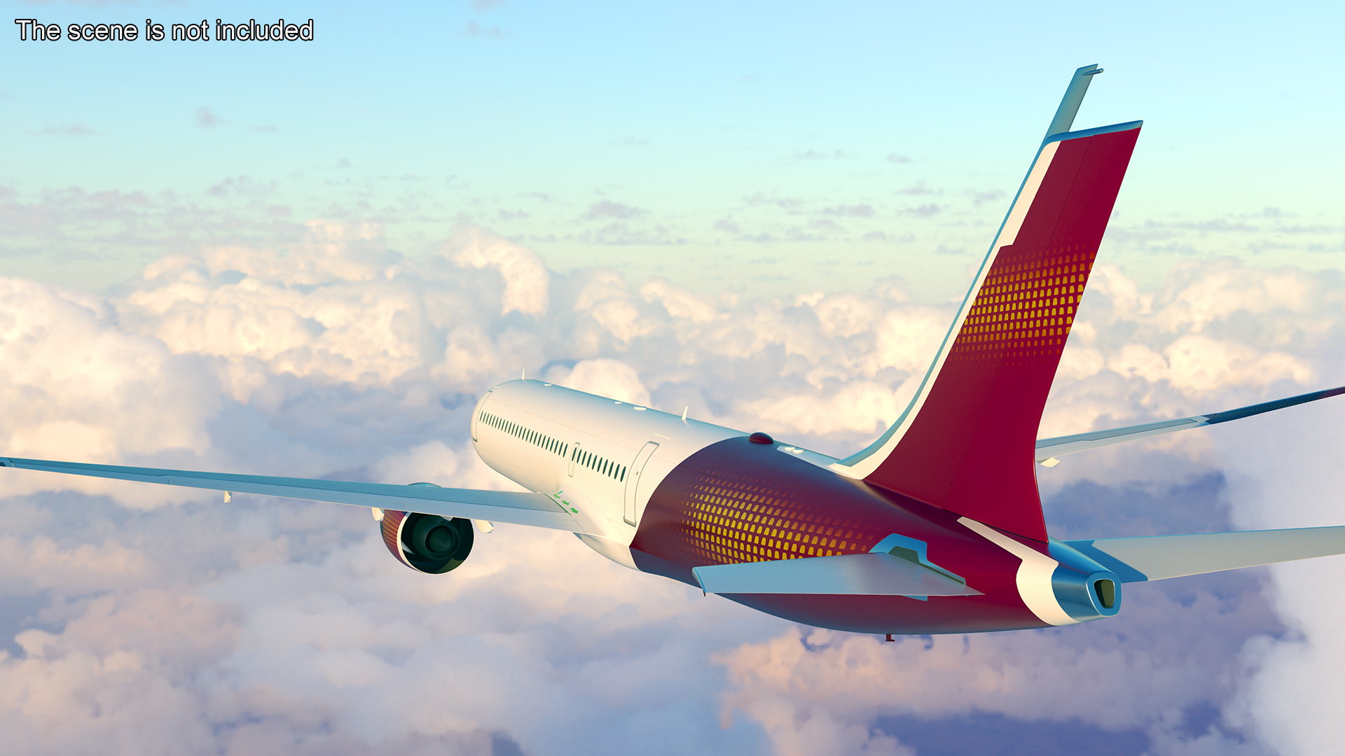 3D Concept Modern Aircraft Turbofan Rigged for Maya model