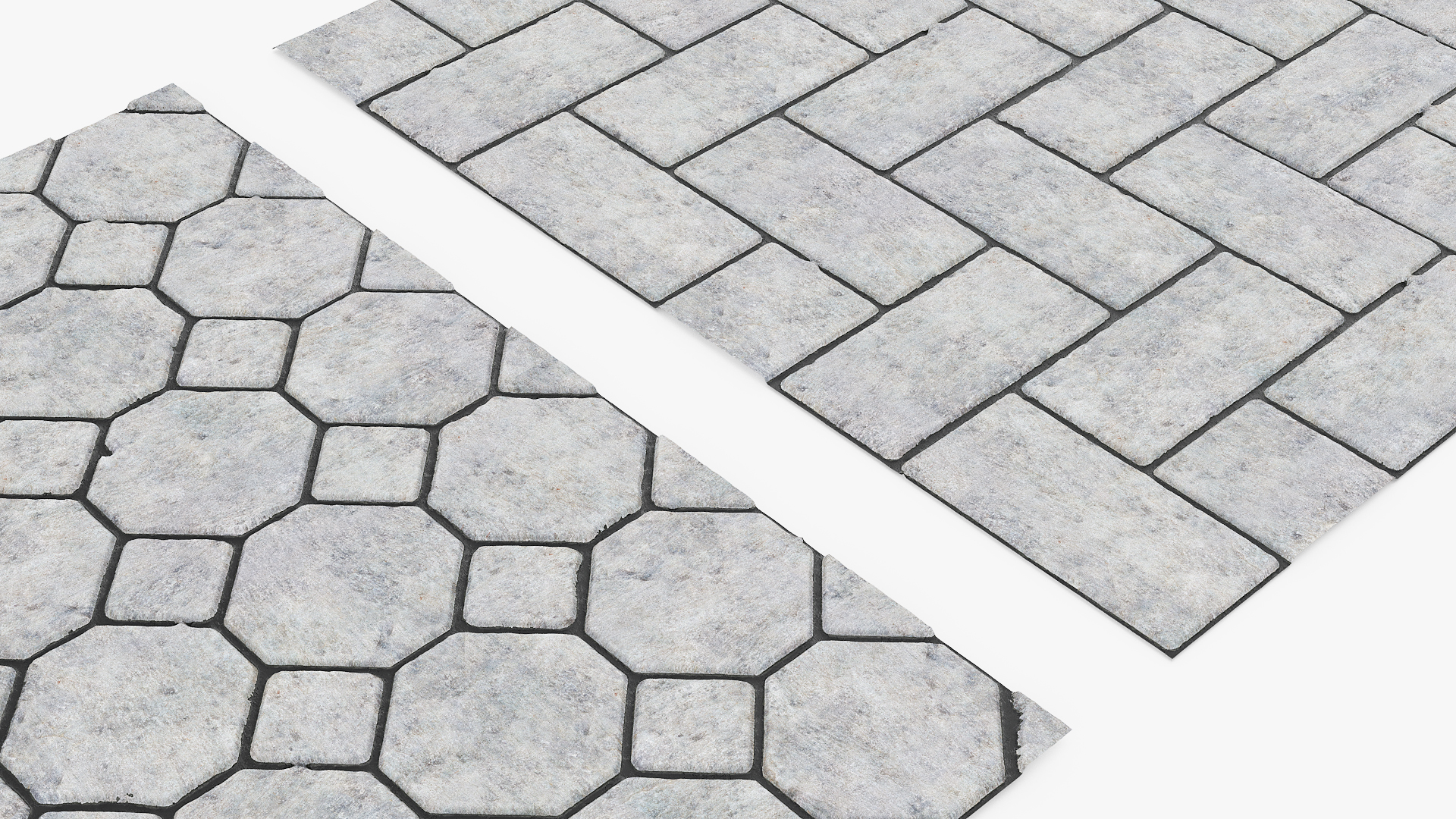 Concrete Paver Set with Border Gray, view 4