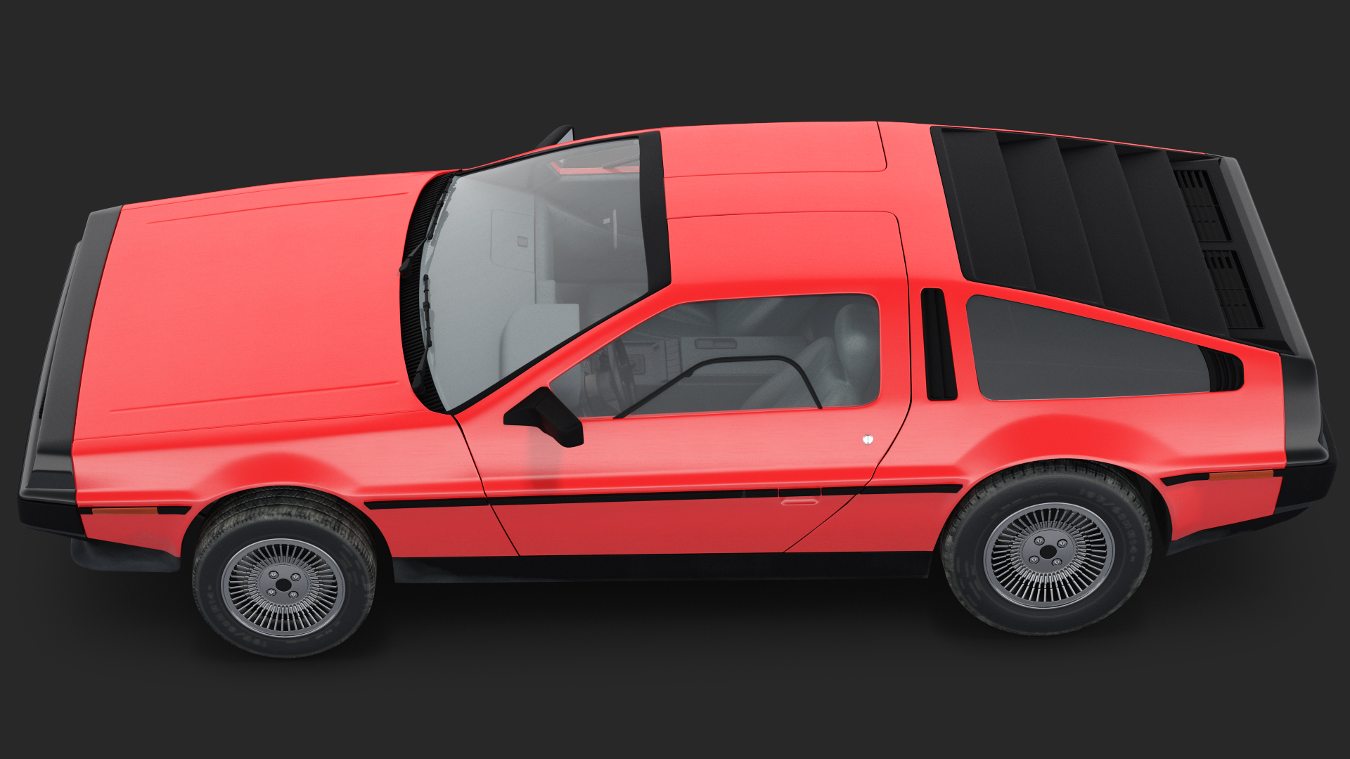3D 80s Sport Car Generic Rigged model