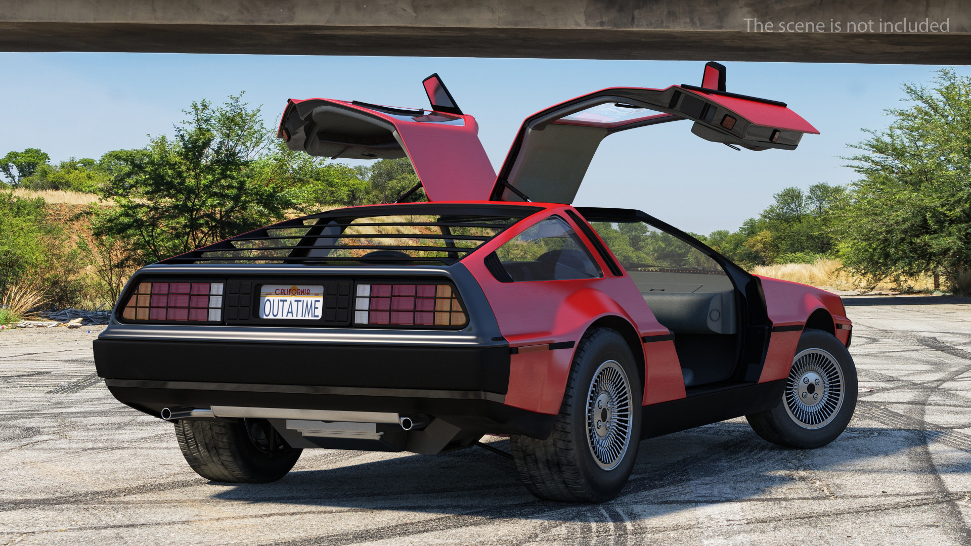3D 80s Sport Car Generic Rigged model