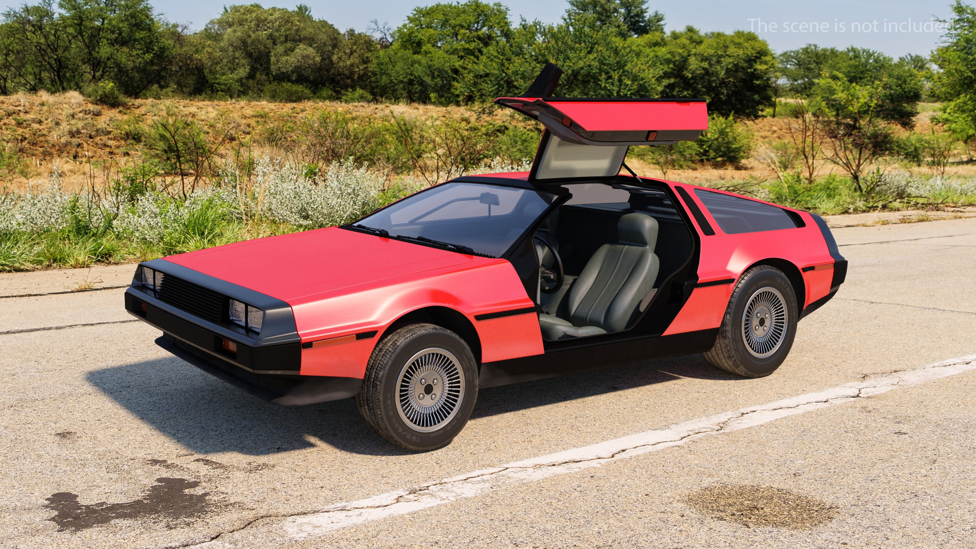 3D 80s Sport Car Generic Rigged model