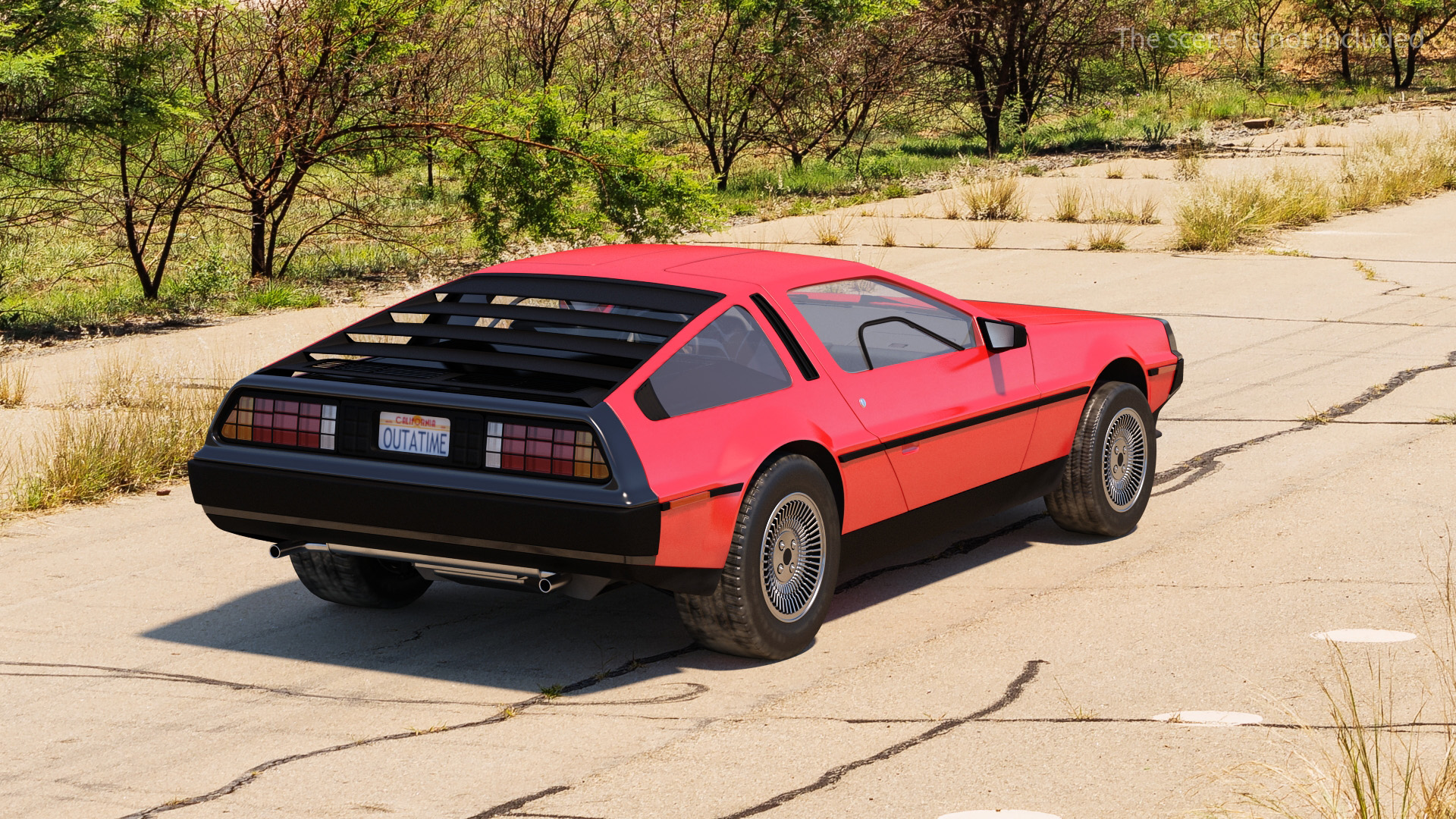 3D 80s Sport Car Generic Rigged model