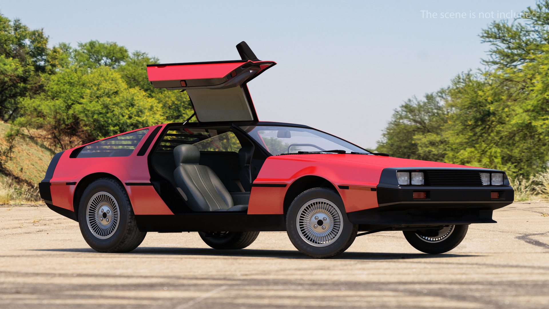 3D 80s Sport Car Generic Rigged model