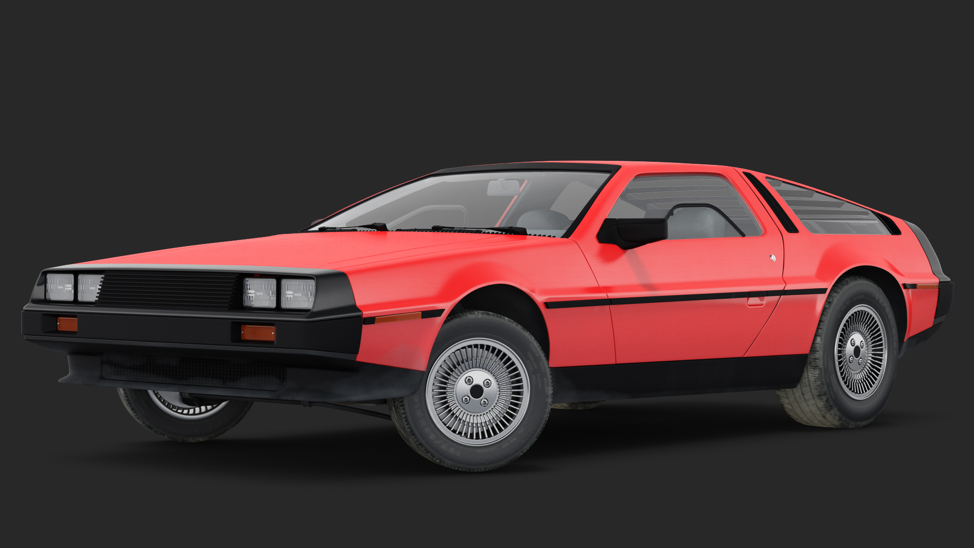 3D 80s Sport Car Generic Rigged model