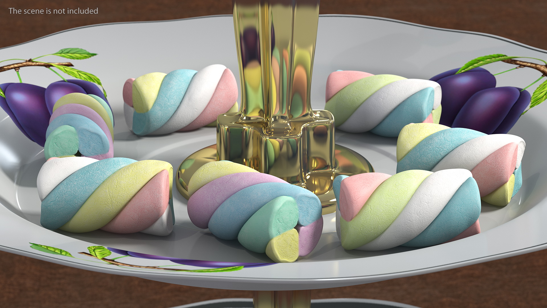 Multi Colored Marshmallow Twists 3D