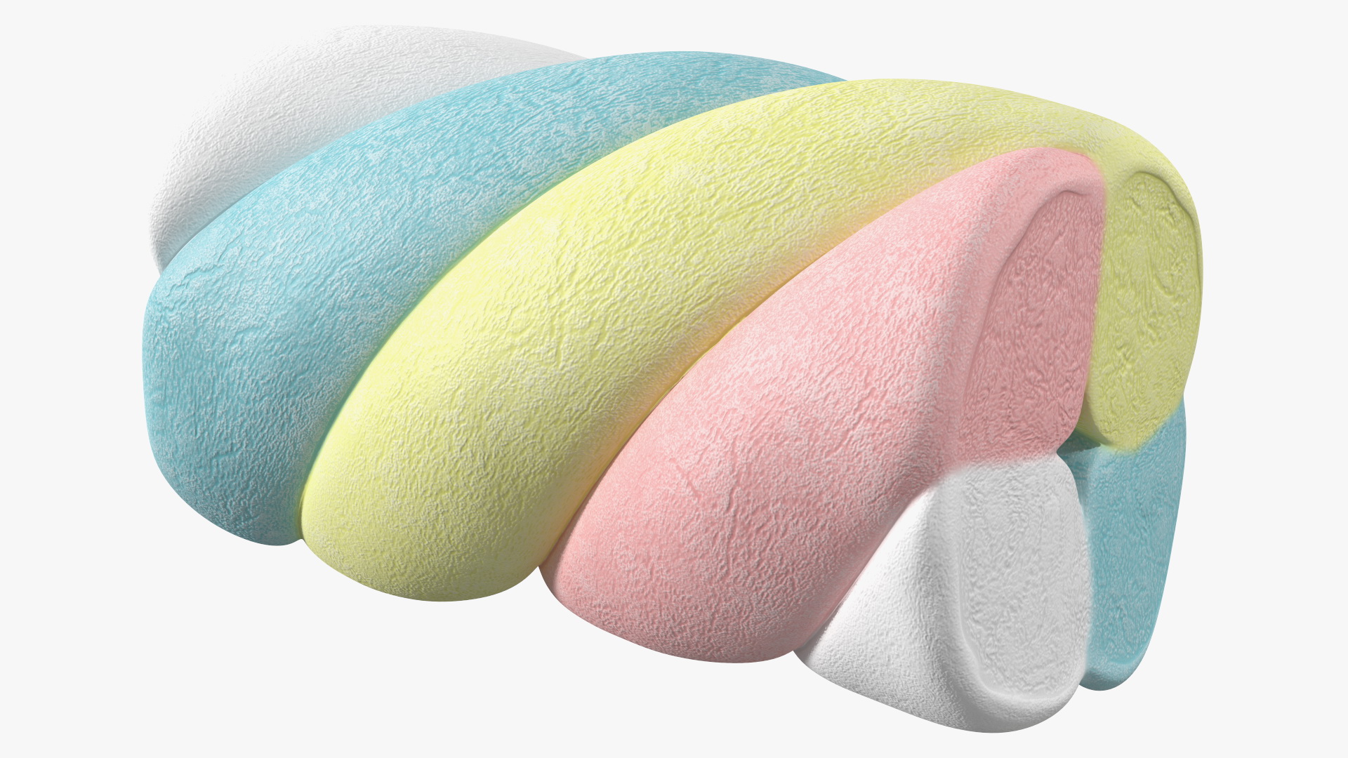 Multi Colored Marshmallow Twists 3D