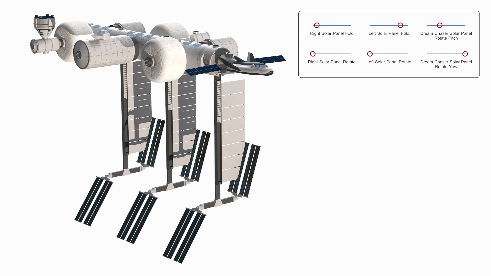 3D model Orbital Reef Blue Origin Space Station Rigged