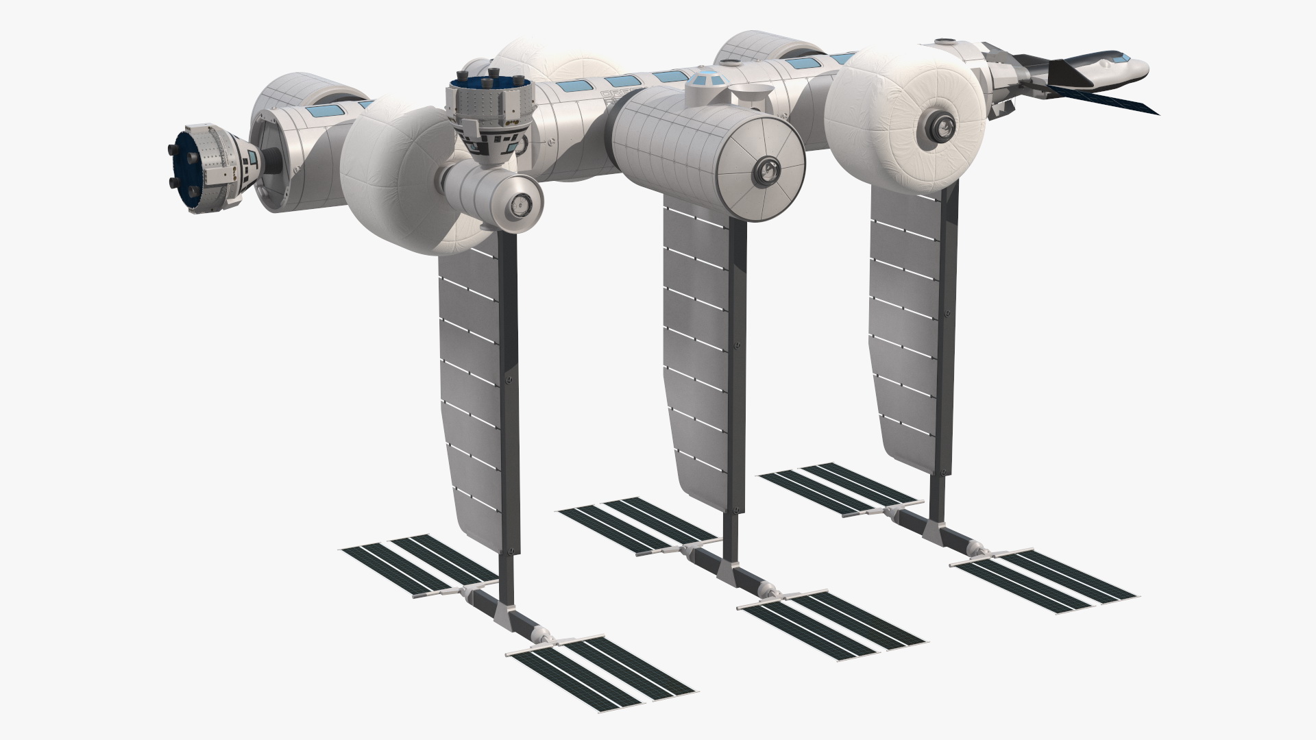 3D model Orbital Reef Blue Origin Space Station Rigged
