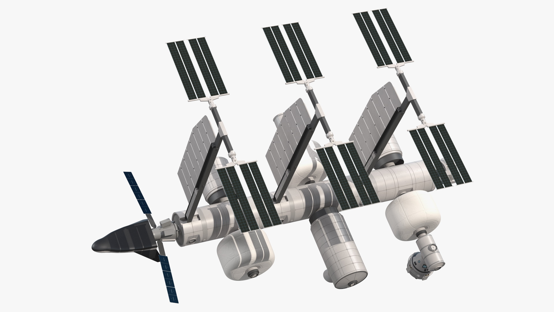 3D model Orbital Reef Blue Origin Space Station Rigged