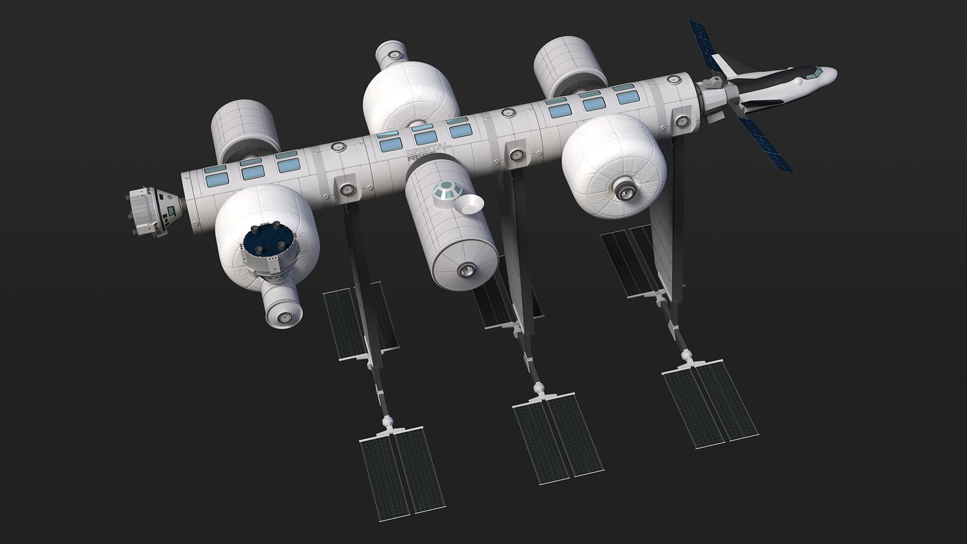 3D model Orbital Reef Blue Origin Space Station Rigged
