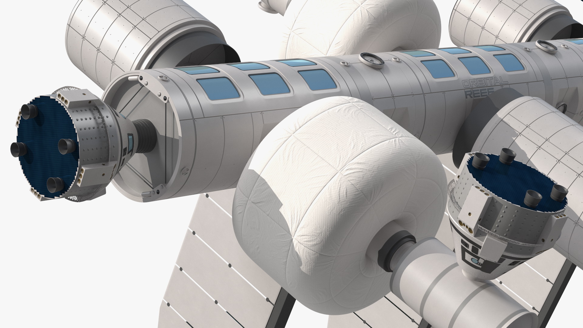 3D model Orbital Reef Blue Origin Space Station Rigged