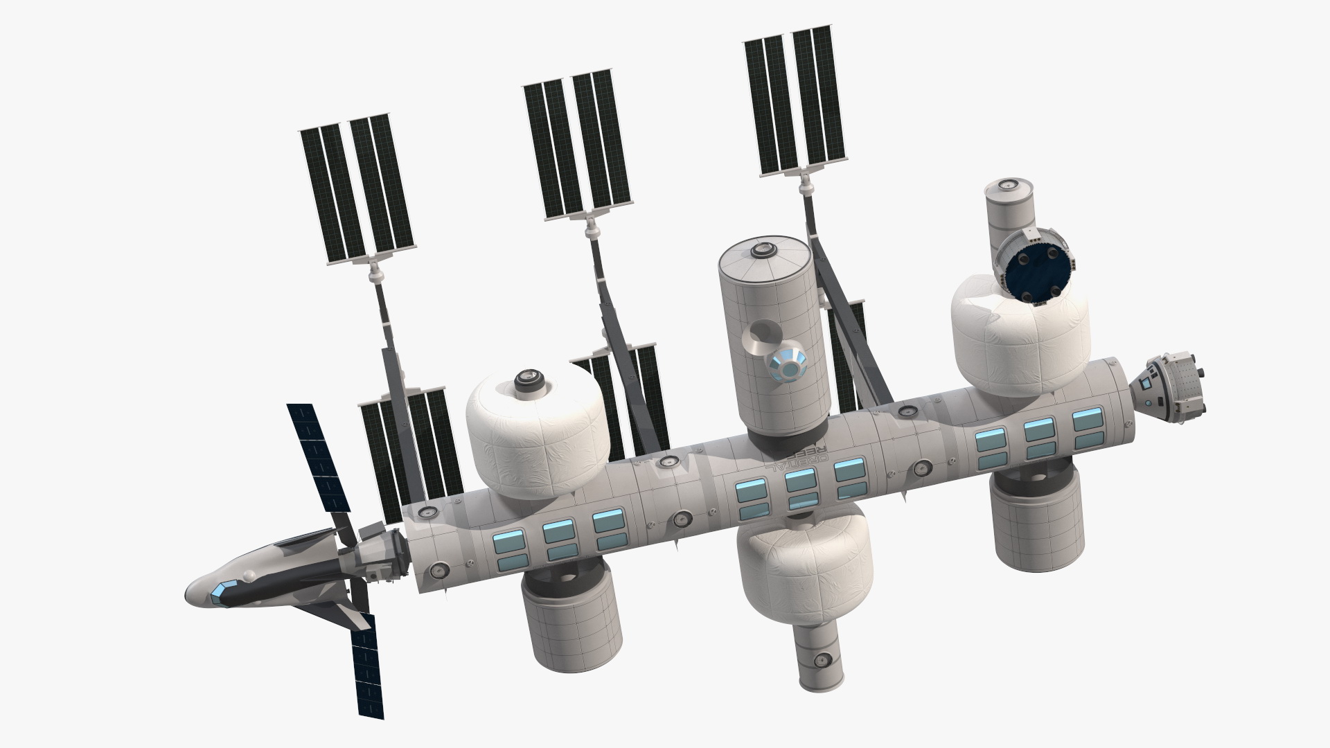 3D model Orbital Reef Blue Origin Space Station Rigged