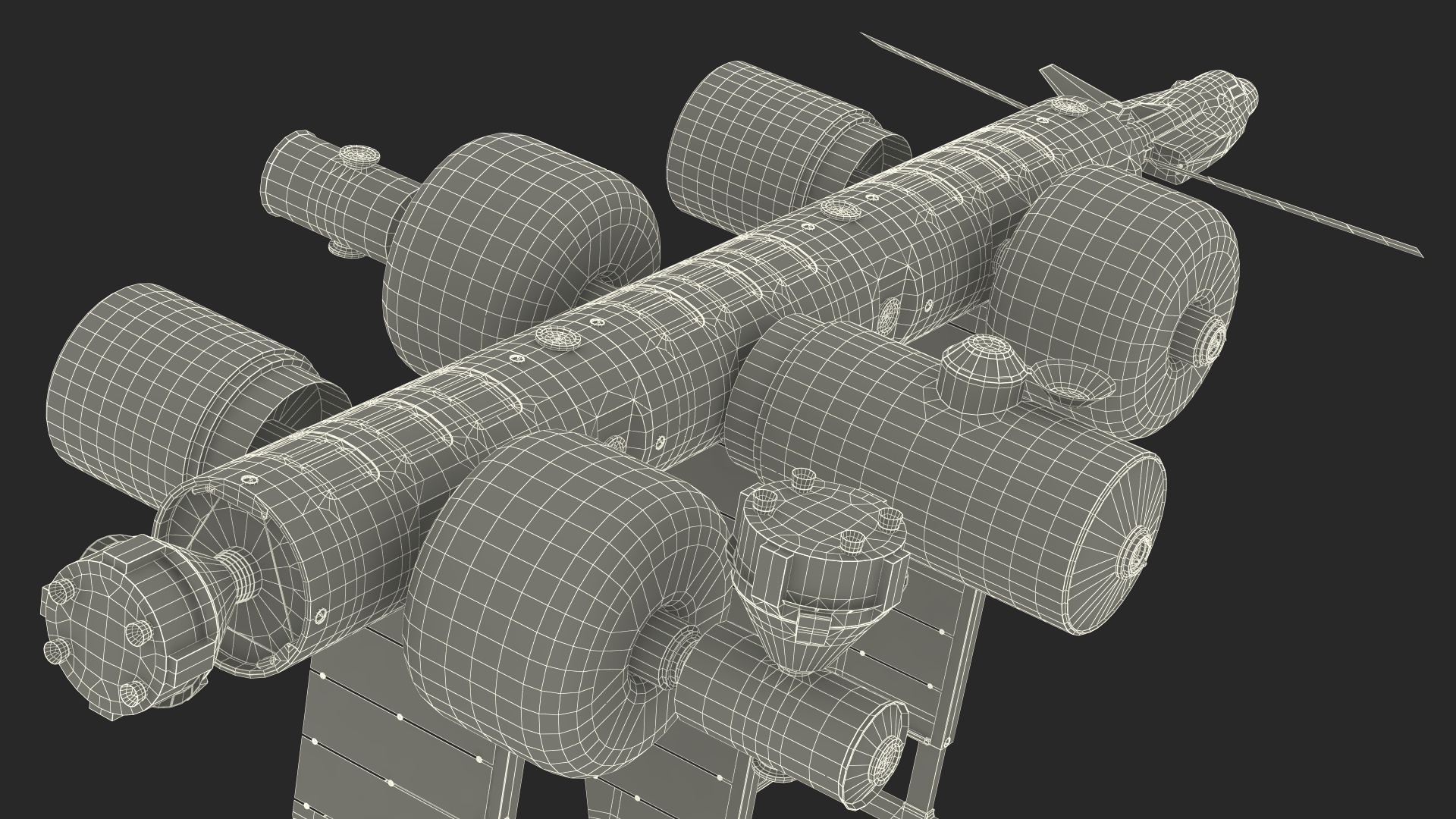 3D model Orbital Reef Blue Origin Space Station Rigged