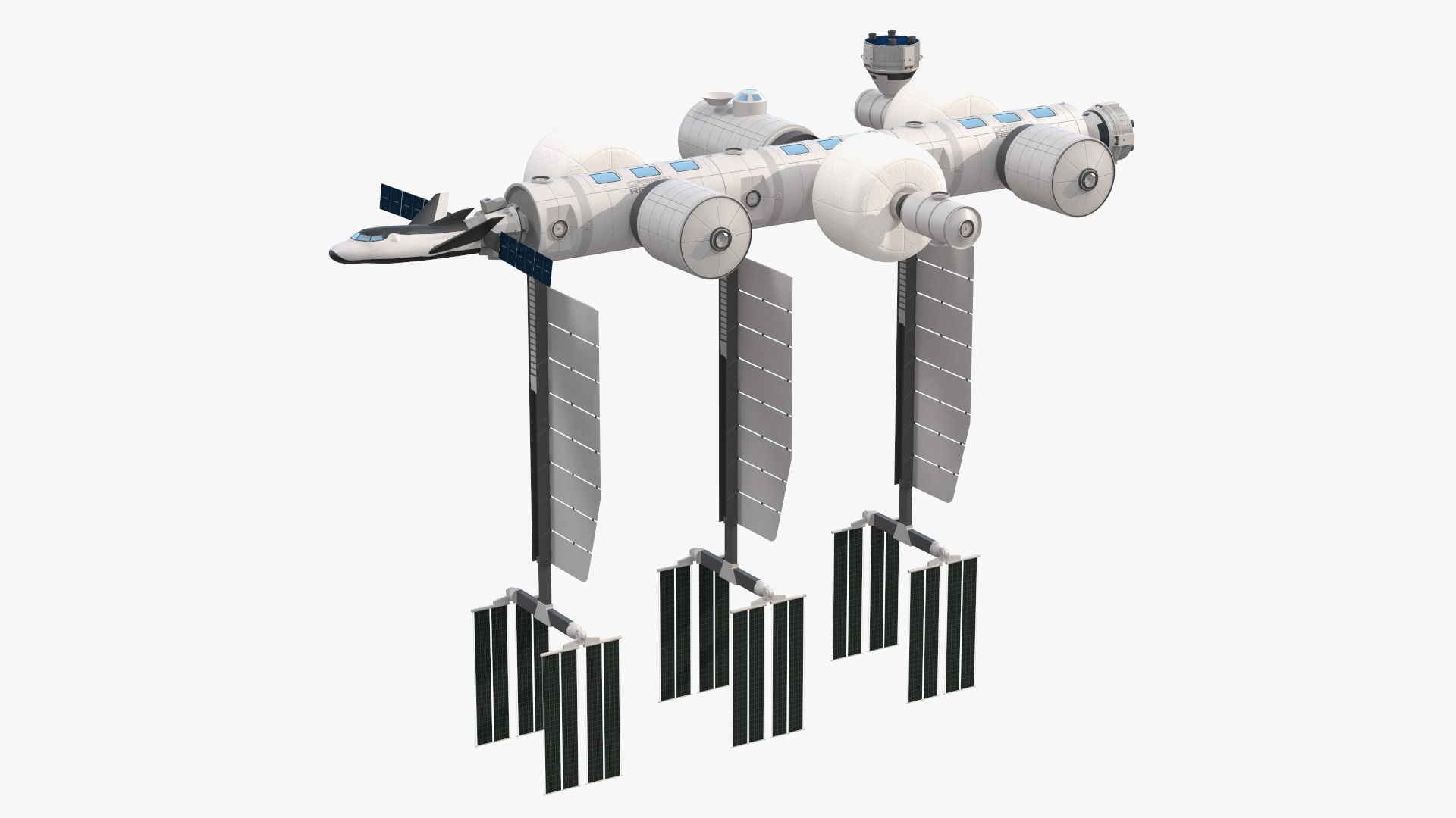 3D model Orbital Reef Blue Origin Space Station Rigged