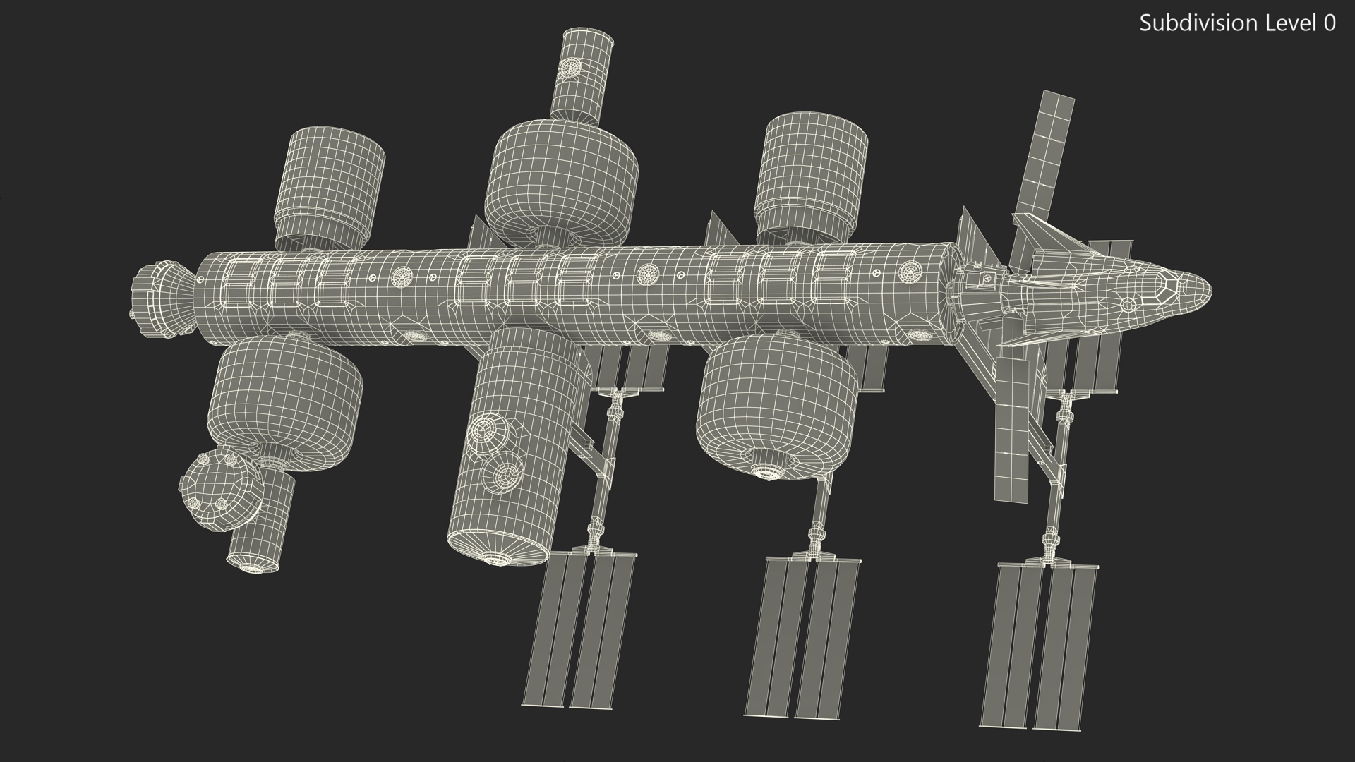 3D model Orbital Reef Blue Origin Space Station Rigged