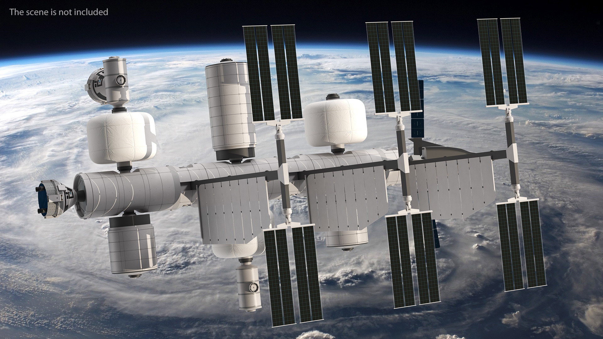 3D model Orbital Reef Blue Origin Space Station Rigged
