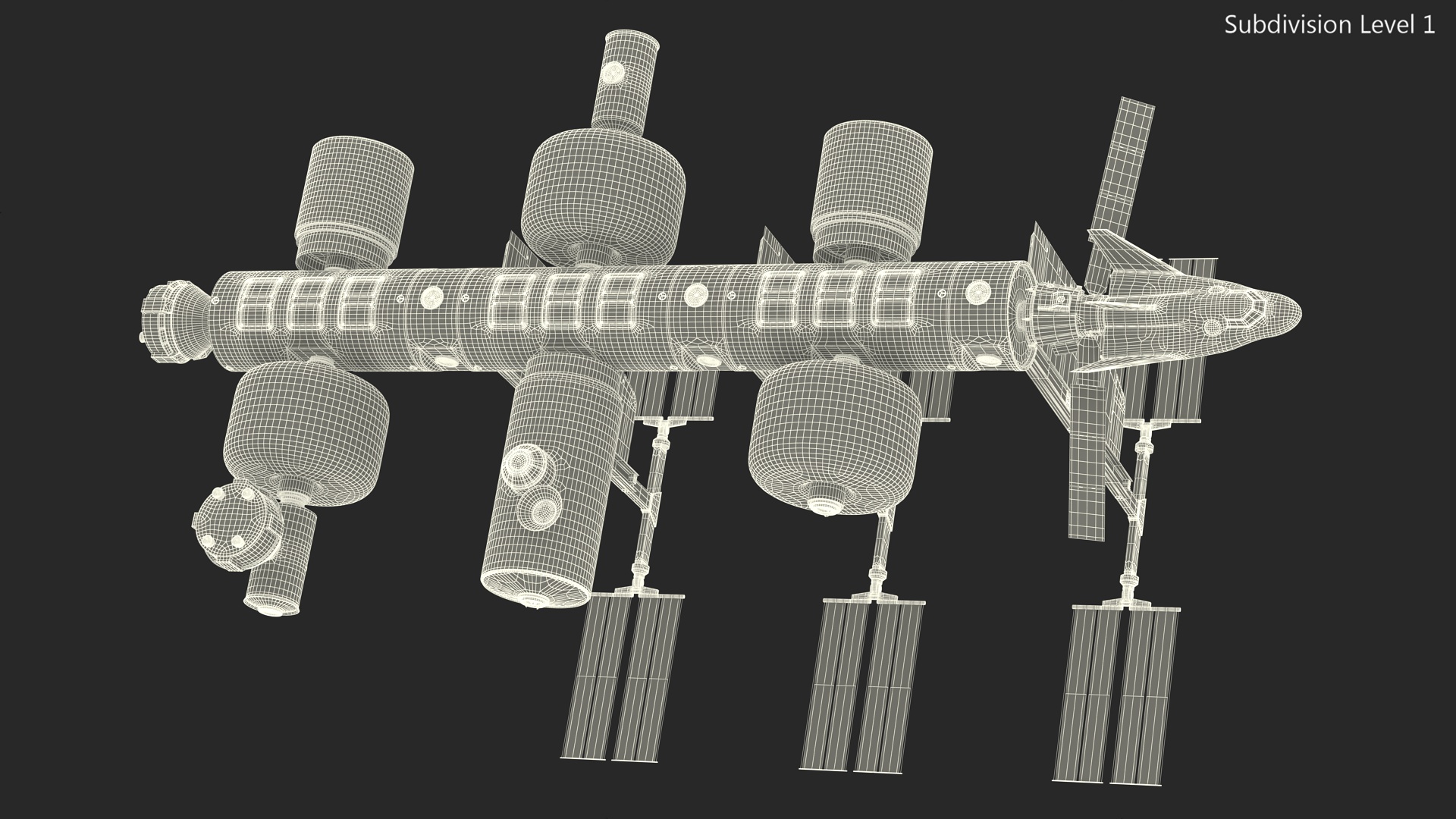 3D model Orbital Reef Blue Origin Space Station Rigged