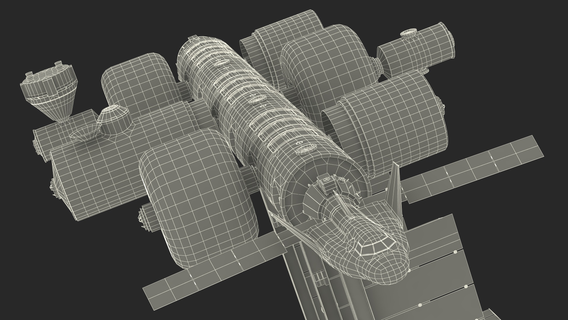 3D model Orbital Reef Blue Origin Space Station Rigged