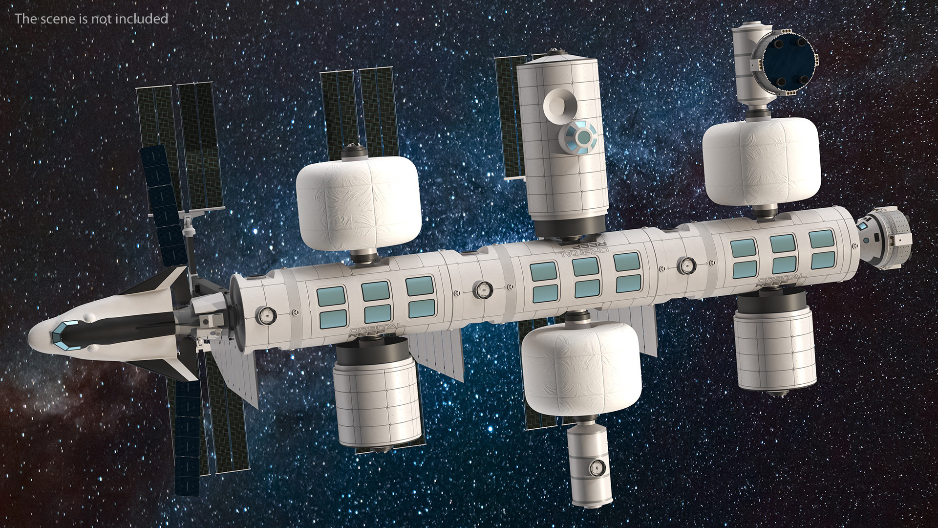 3D model Orbital Reef Blue Origin Space Station Rigged