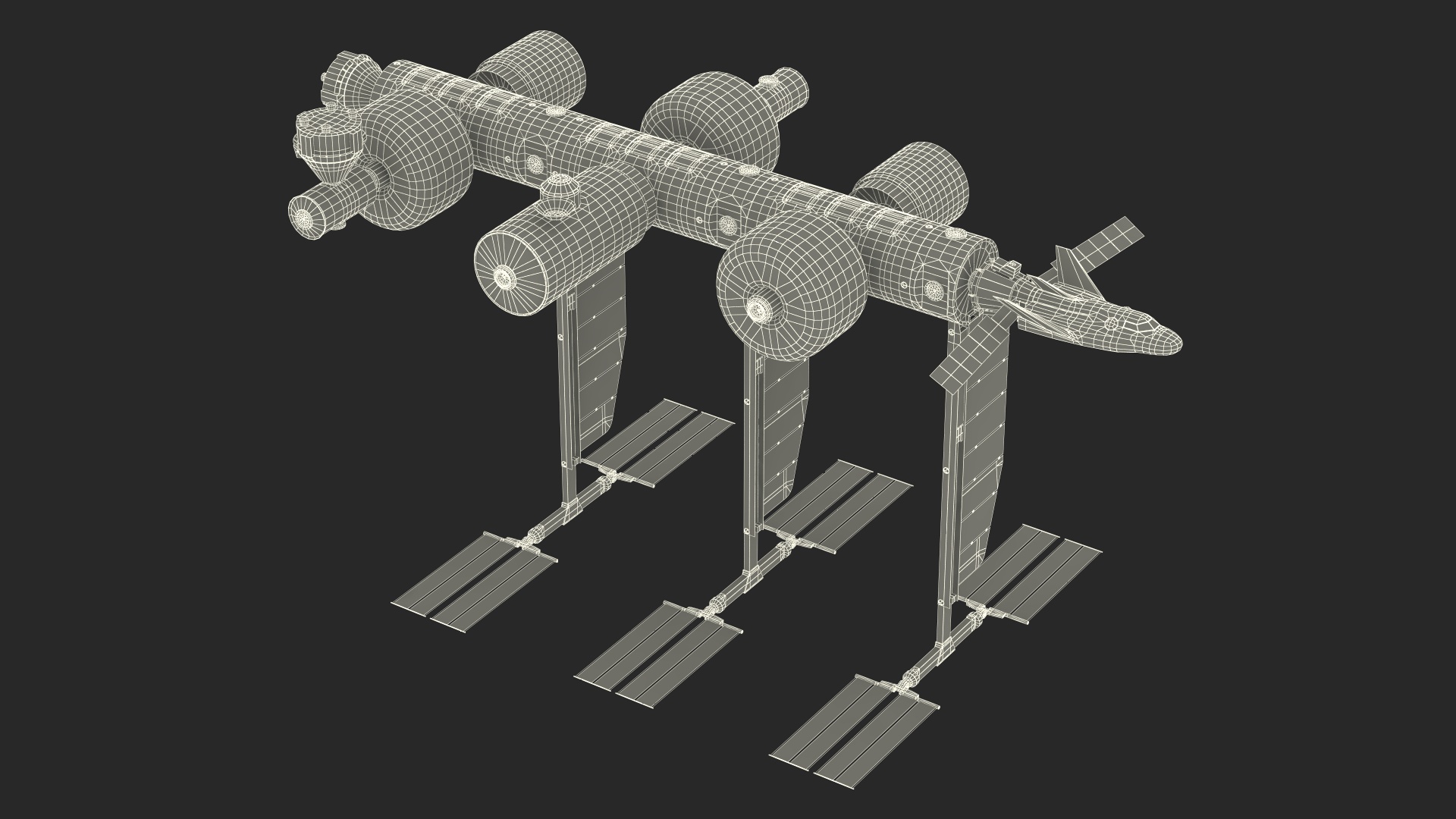 3D model Orbital Reef Blue Origin Space Station Rigged