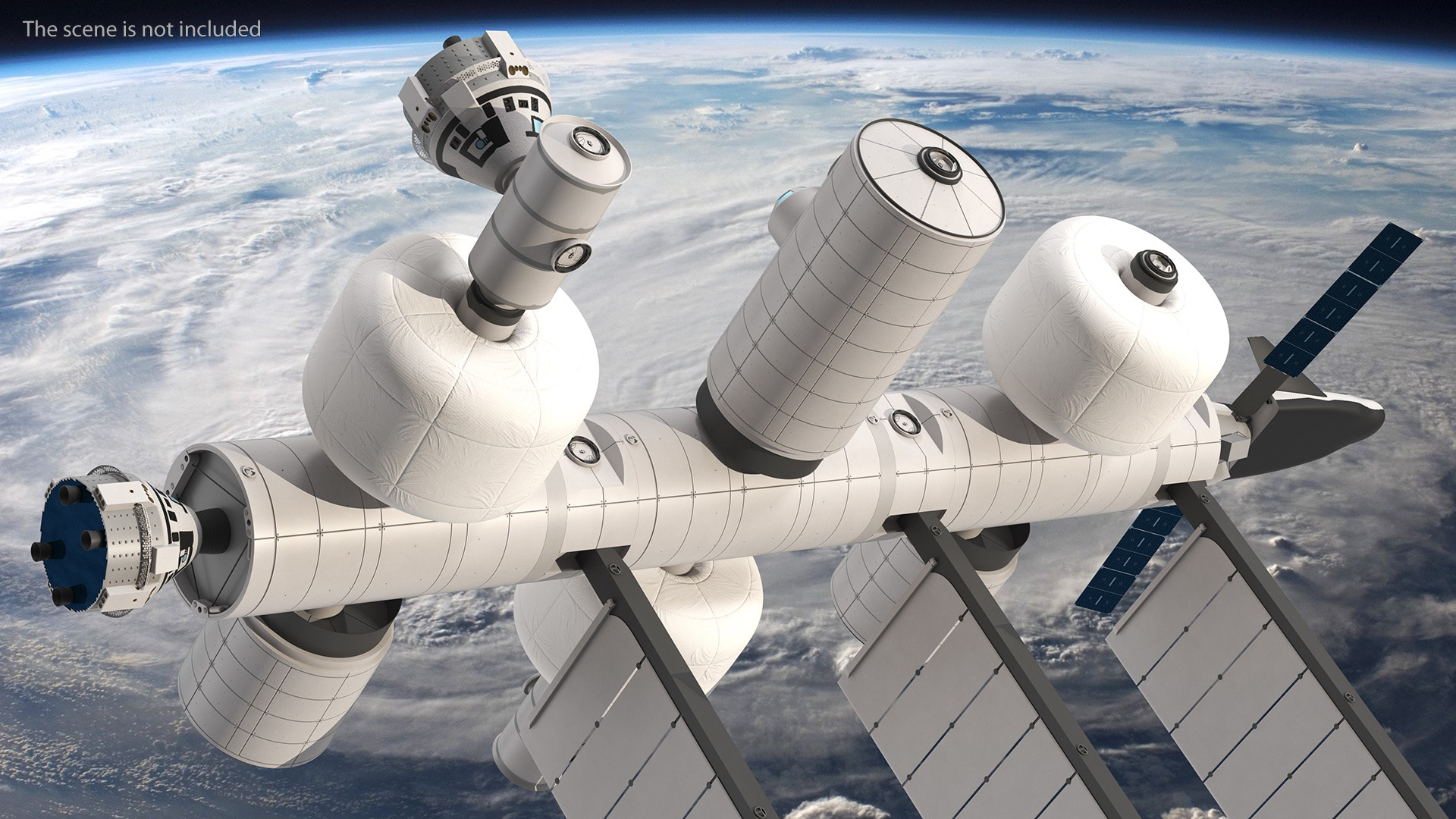 3D model Orbital Reef Blue Origin Space Station Rigged