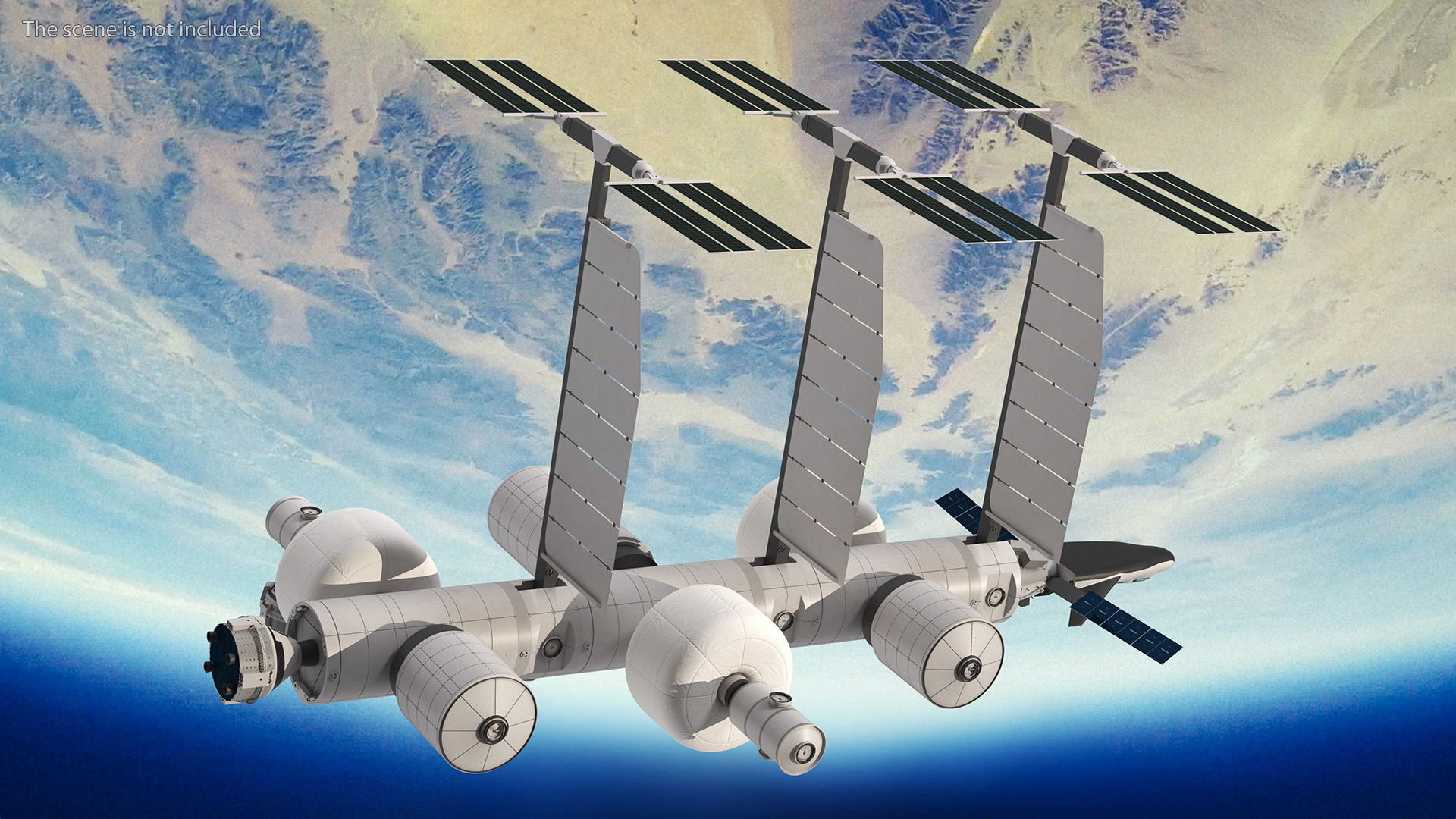 3D model Orbital Reef Blue Origin Space Station Rigged