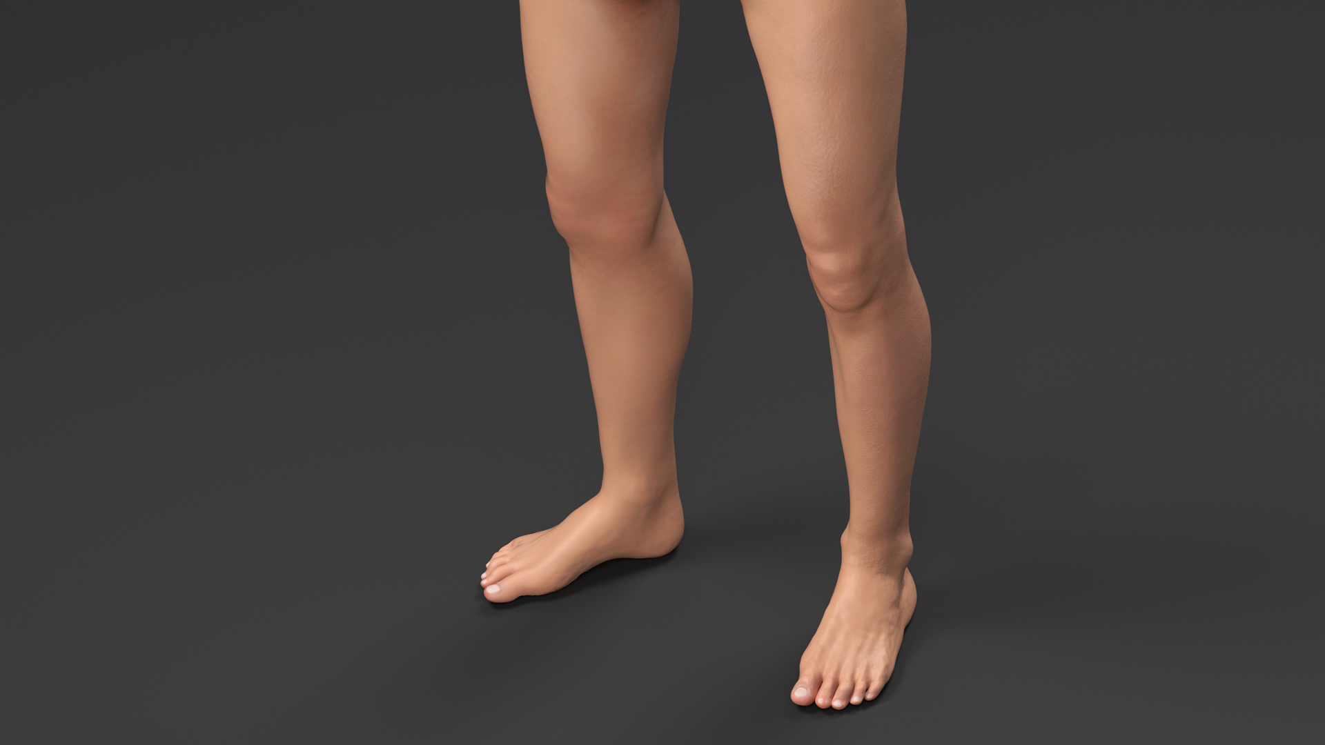 3D Realistic Young Boy Leg model