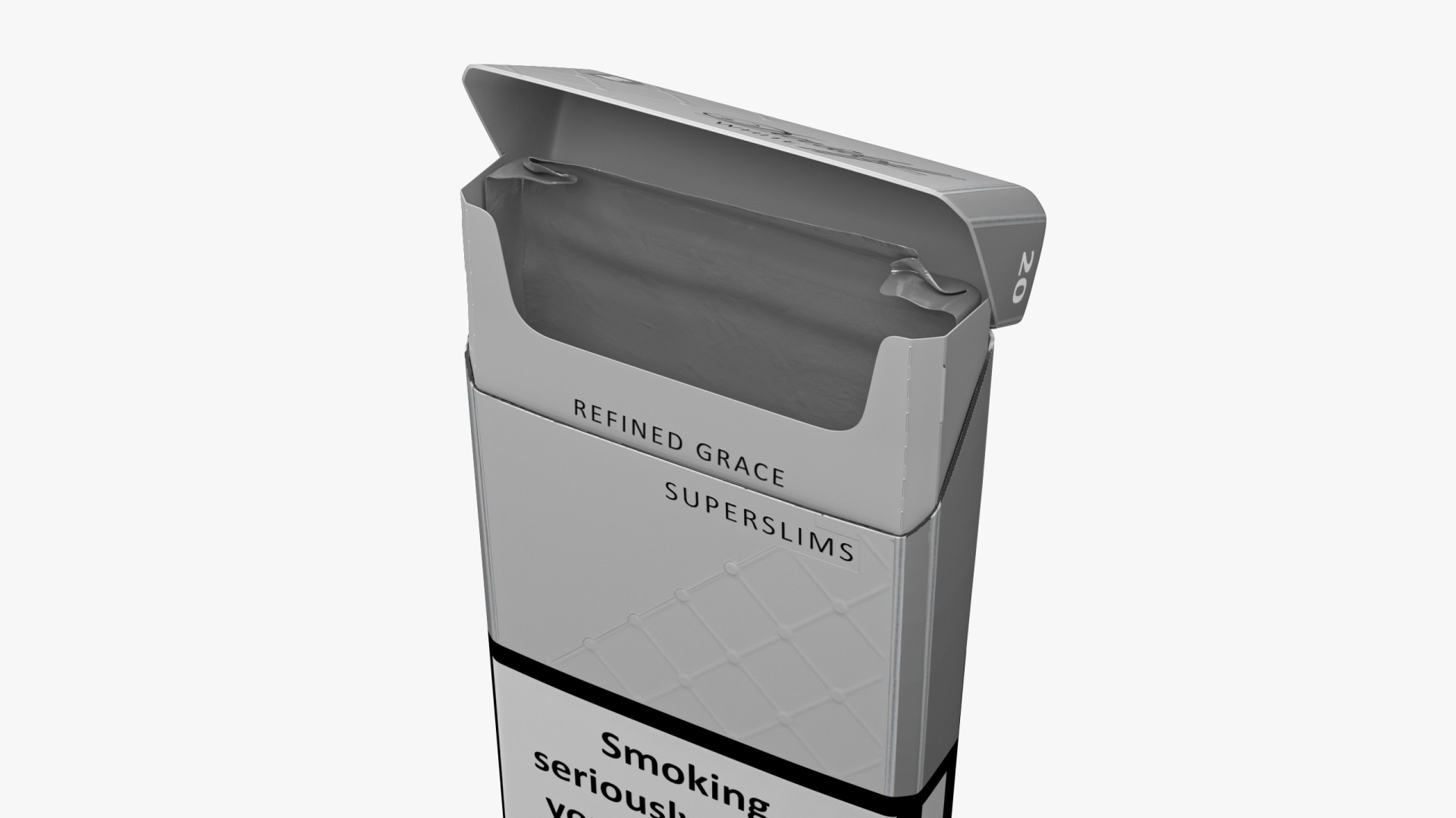 3D model Pack of Cigarettes Davidoff White Super Slim Empty