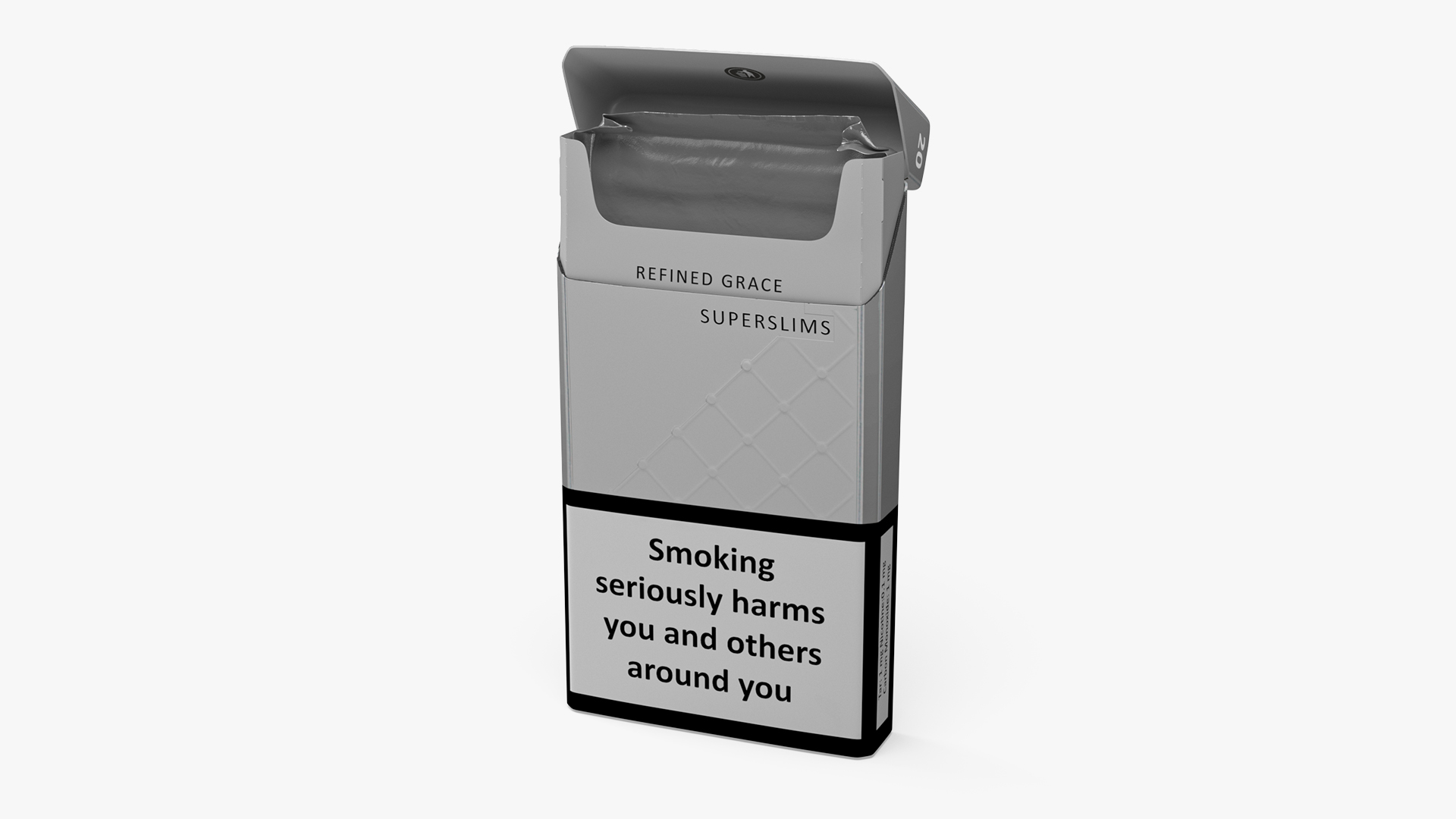 3D model Pack of Cigarettes Davidoff White Super Slim Empty