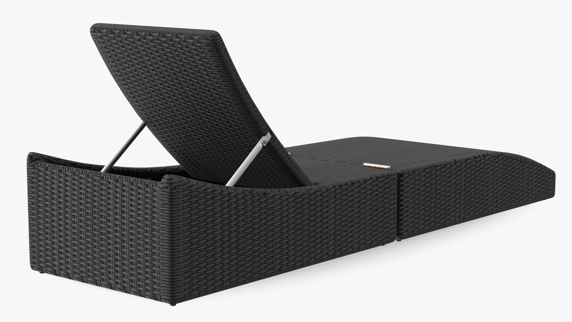 3D Designer Pool Lounge Chair Black Blue Rigged for Maya model