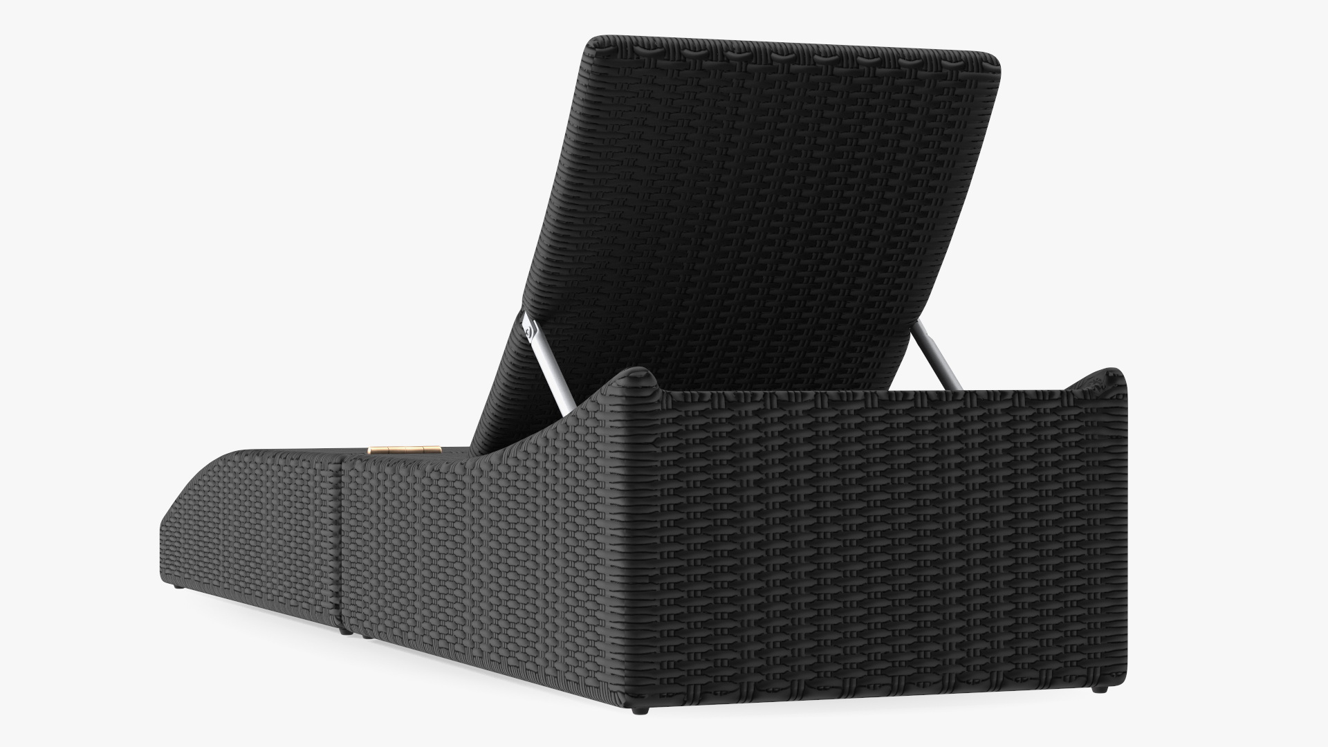 3D Designer Pool Lounge Chair Black Blue Rigged for Maya model