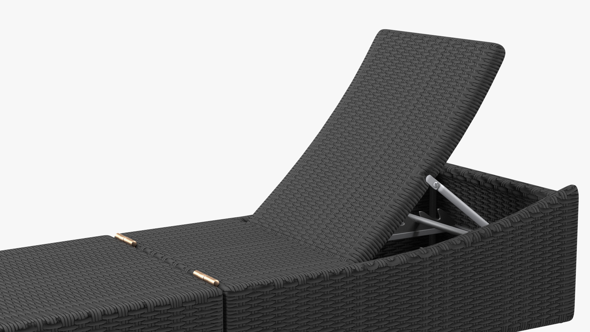 3D Designer Pool Lounge Chair Black Blue Rigged for Maya model