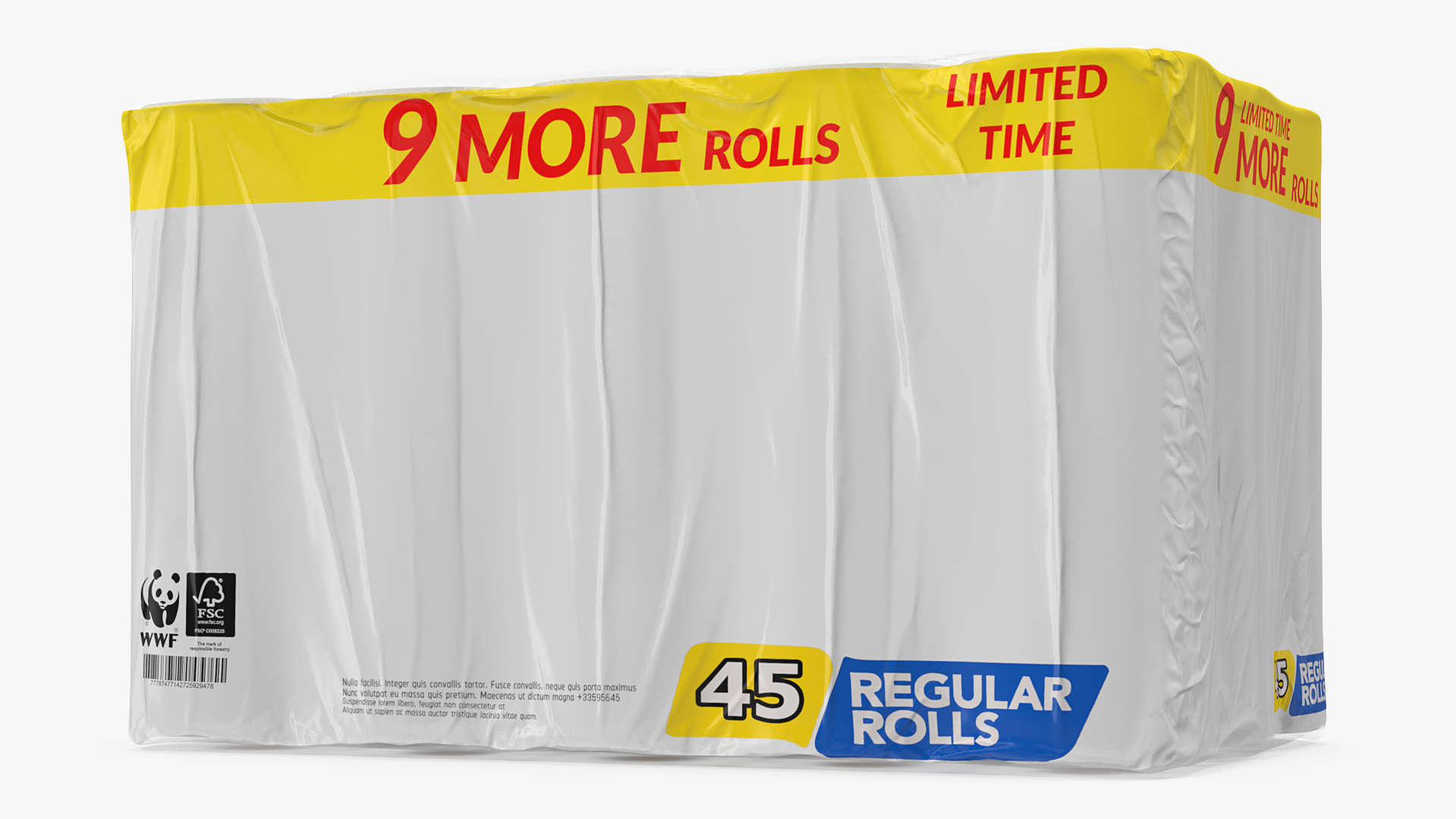 3D model Bath Tissue 45 Rolls Pack
