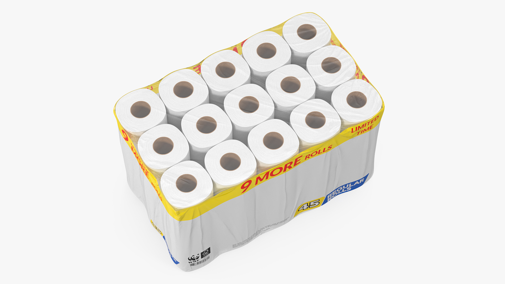 3D model Bath Tissue 45 Rolls Pack