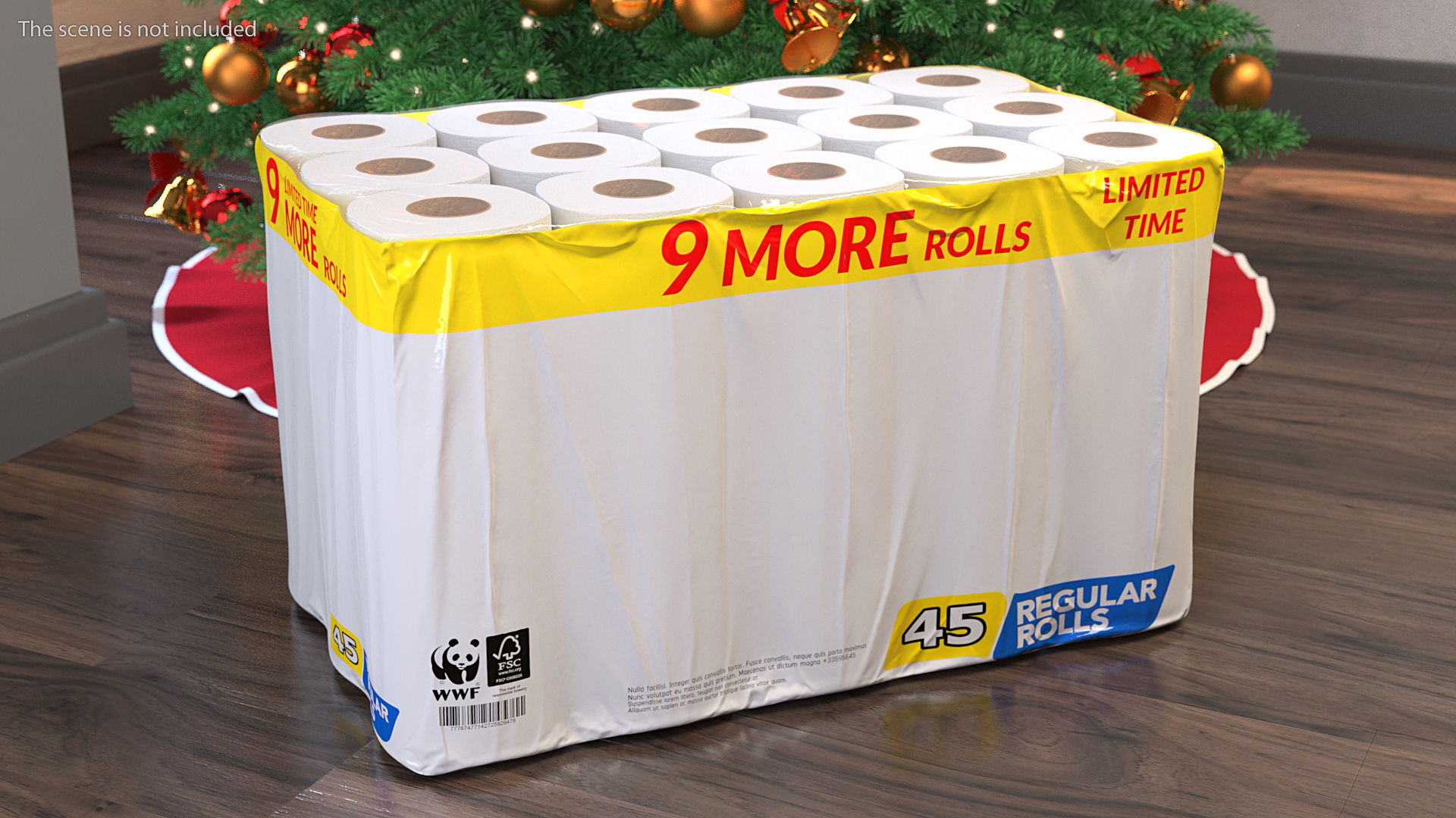 3D model Bath Tissue 45 Rolls Pack