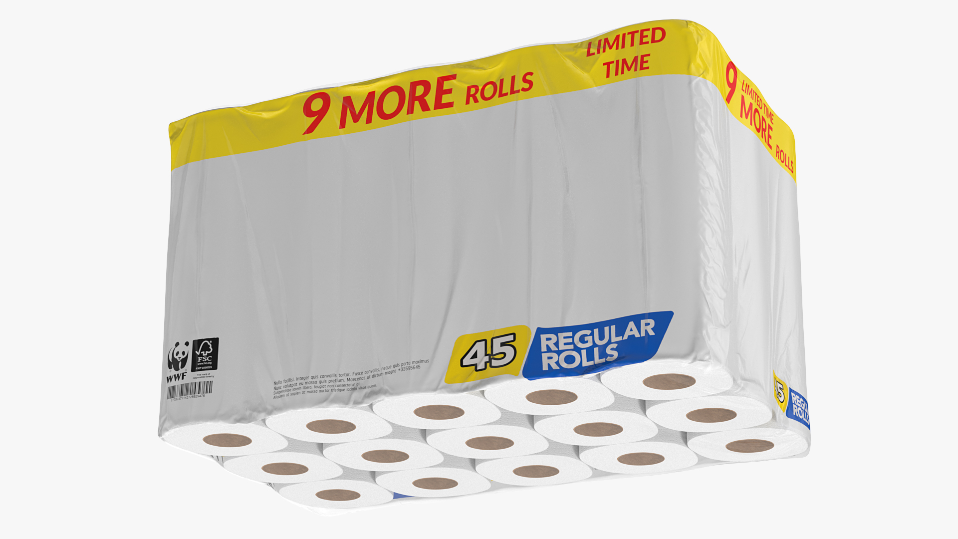 3D model Bath Tissue 45 Rolls Pack