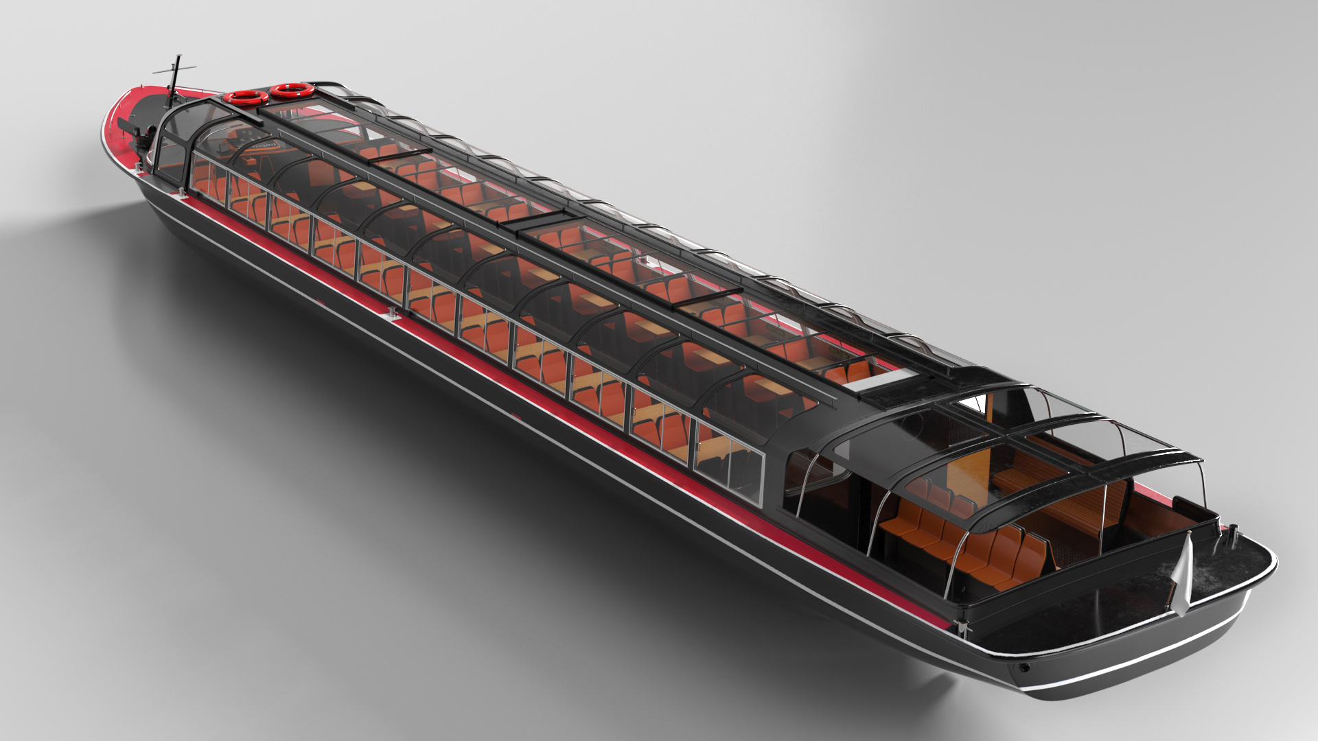 Cruise Black Boat 3D