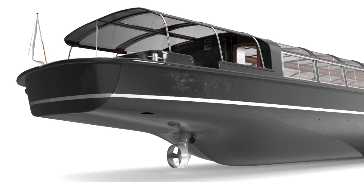 Cruise Black Boat 3D