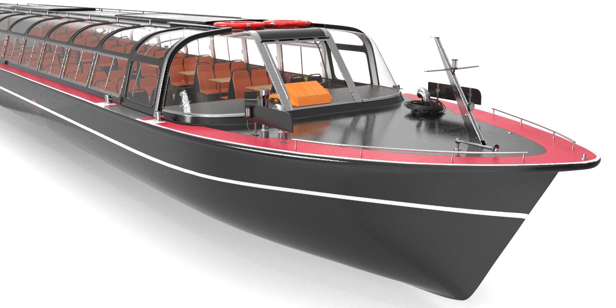 Cruise Black Boat 3D